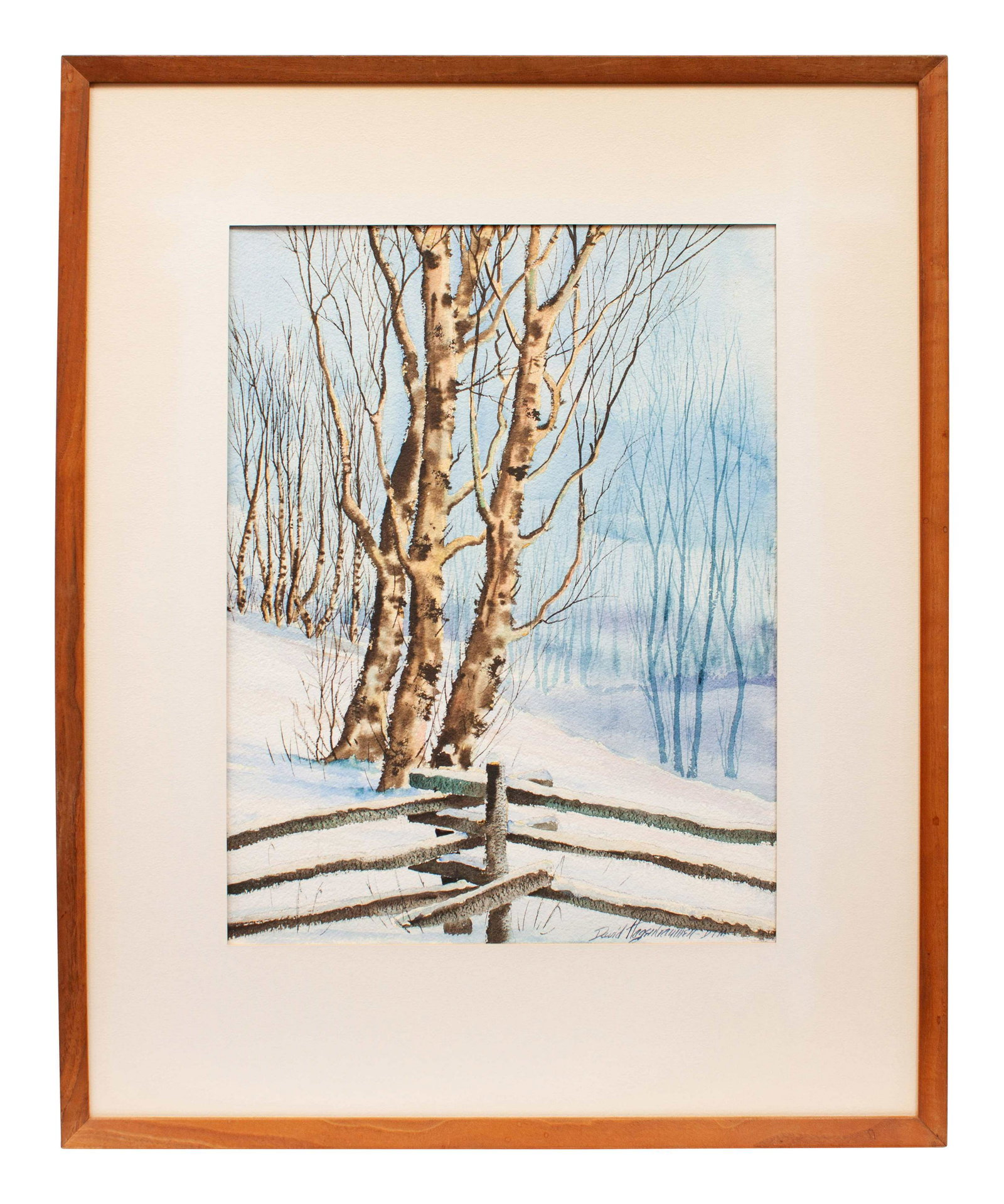 David Hagerbaumer (American, 1921-2014) Trees in Snow (1 of 3)