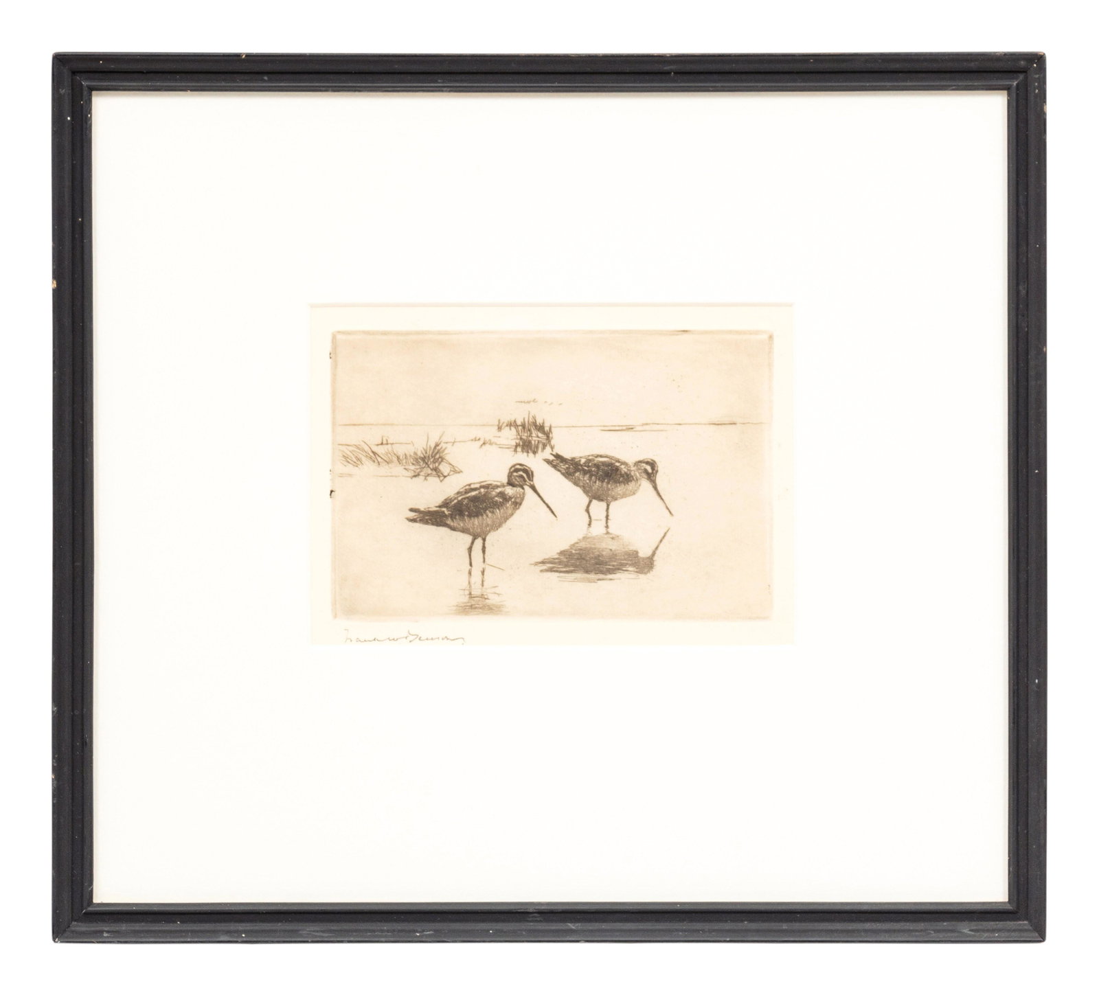 Frank Weston Benson (American, 1862-1951) Pair of Snipe (1 of 2)