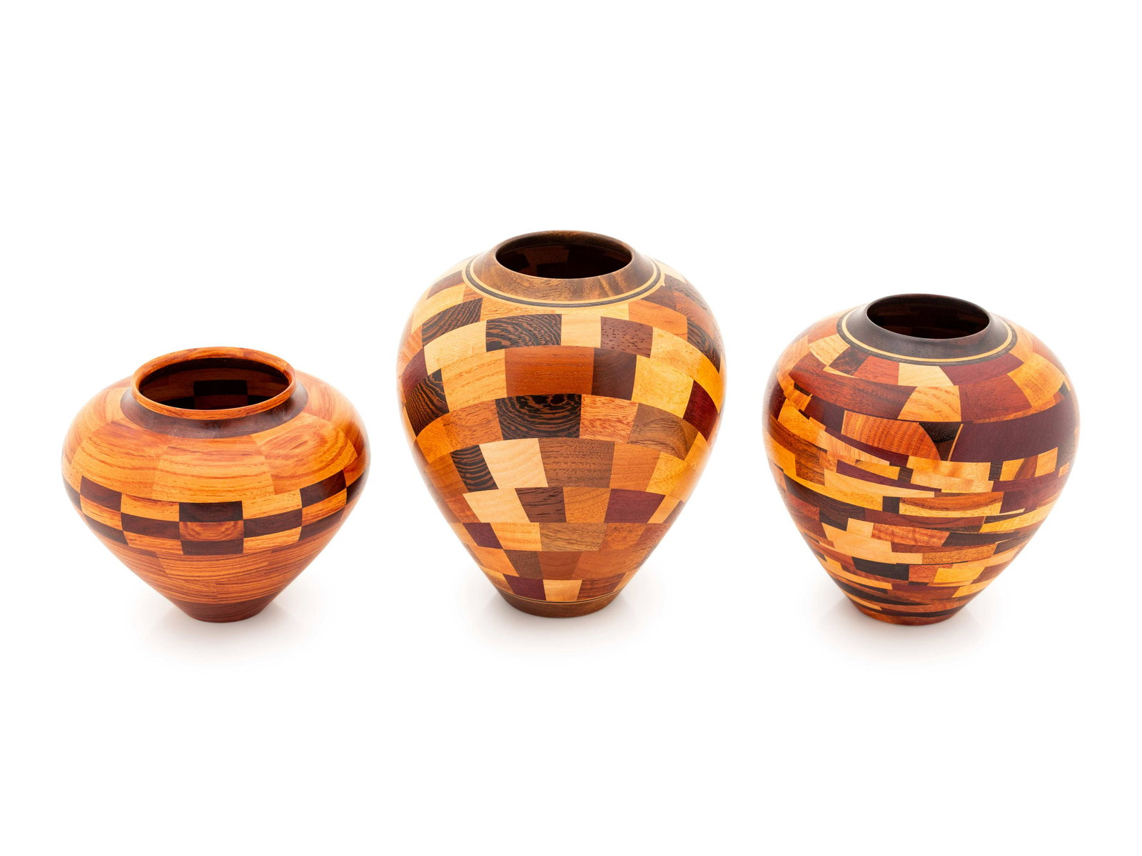 Three Turned Wood Bowls by Ray Allen largest height 6 (1 of 2)