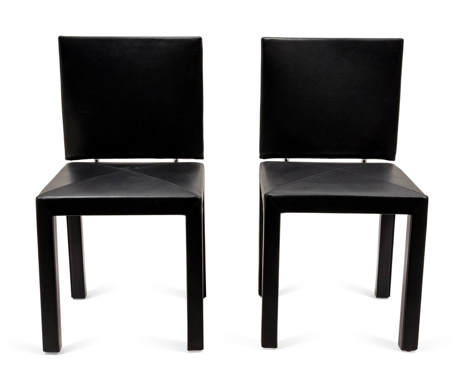 Paolo Piva for B & B Italia 20th century Eight Italian: Paolo Piva for B & B Italia20th centuryEight Italian Chrome and Leather Chairsheight 35 x width 18 x depth 18 inches