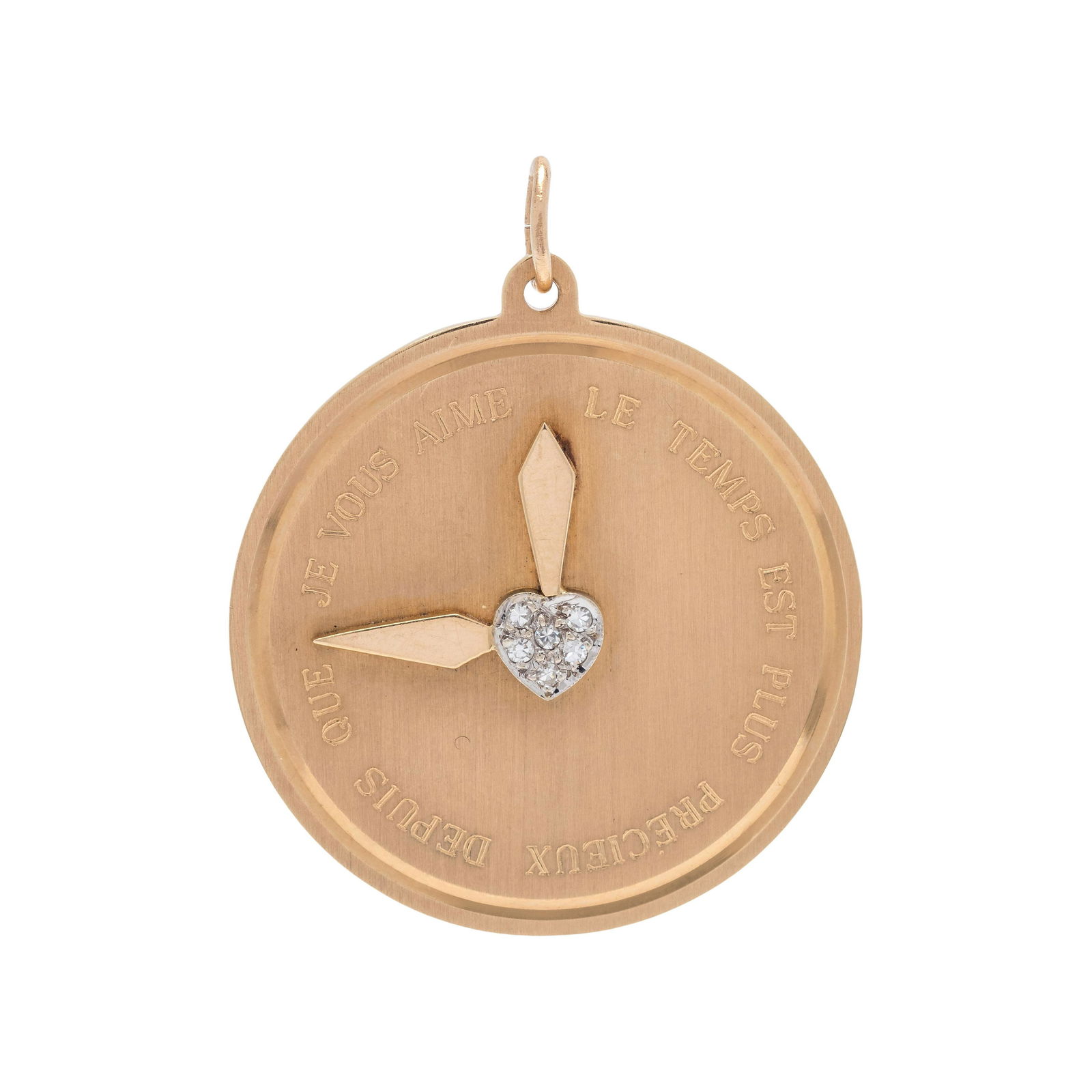 YELLOW GOLD AND DIAMOND CLOCK CHARM (1 of 2)