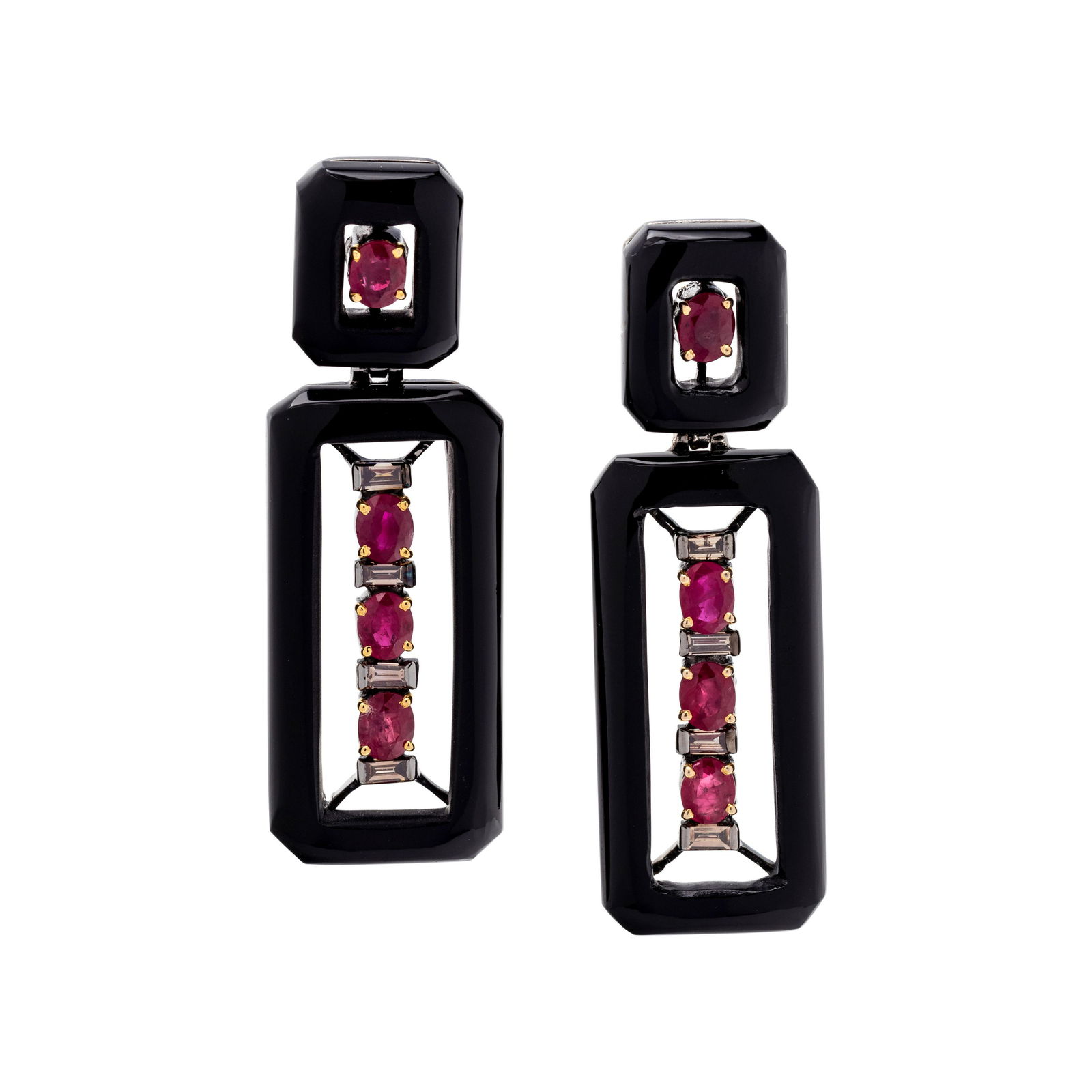 RUBY AND DIAMOND EARRINGS (1 of 2)