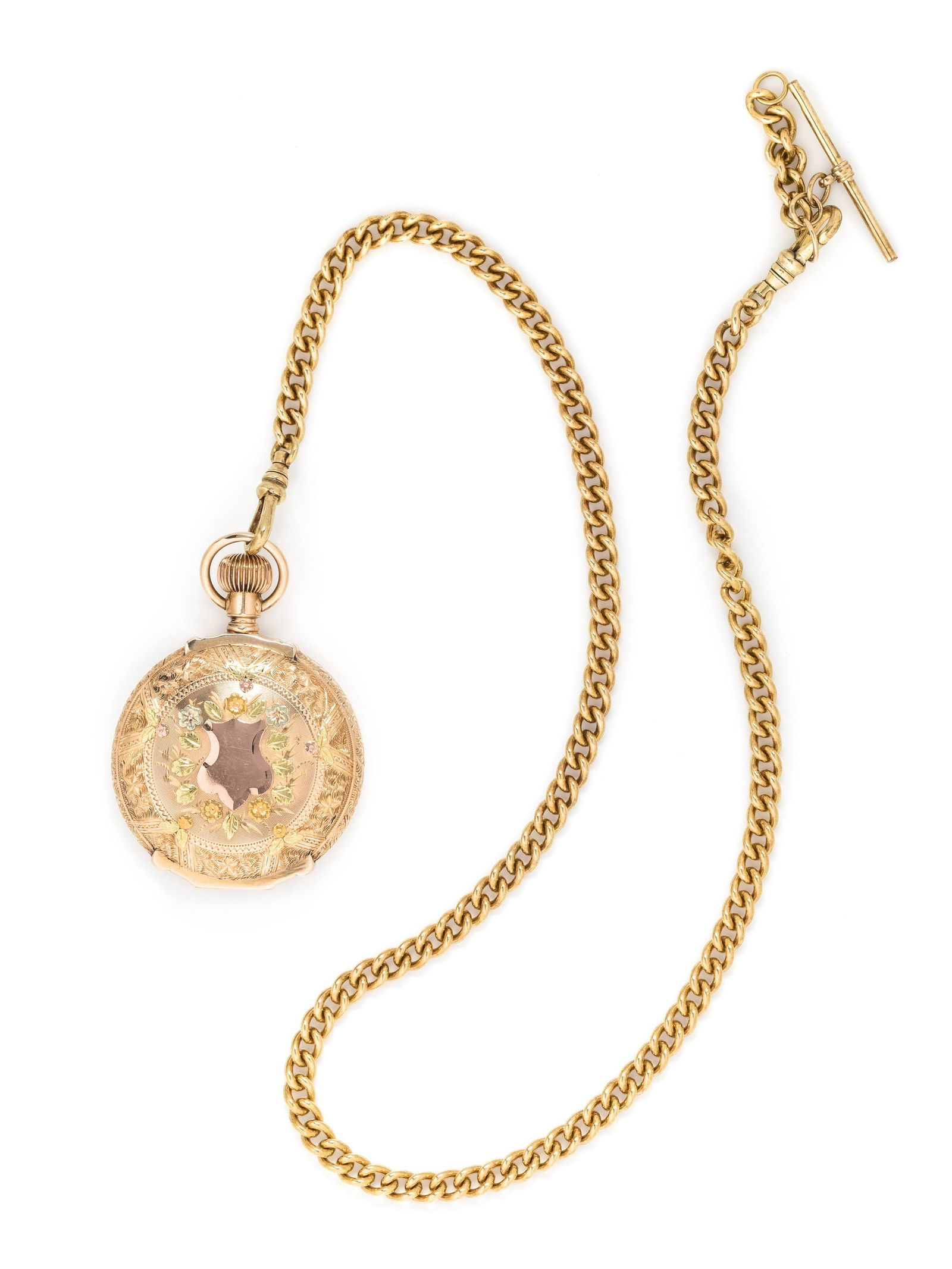 WALTHAM, 14K PINK GOLD HUNTER CASE POCKET WATCH (1 of 4)