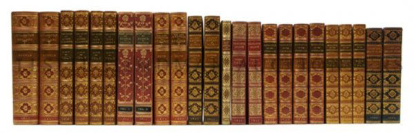 (FINE BINDINGS, ZAEHNSDORF) A group of 24 volumes: (FINE BINDINGS, ZAEHNSDORF) A group of 24 volumes bound by Zaehnsdorf. The Romance of the Peerage. By George Lillie Craik. London, 1848. 4 vols. The Life and Writings of Henry Thomas Buckle. By A
