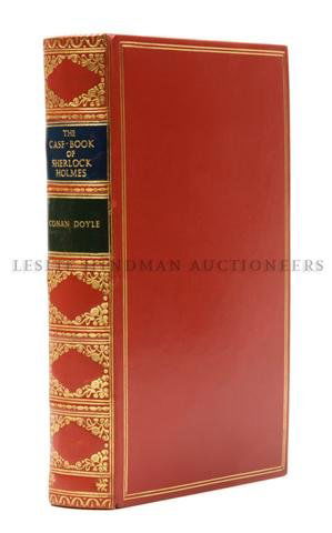 DOYLE, SIR ARTHUR CONAN. The Case-Book of Sherlock: DOYLE, SIR ARTHUR CONAN The Case-Book of Sherlock Holmes. London: John Murray, (1927). 8vo, bound by Bayntun in red smooth calf, title stamped in gilt to spine, gilt dentelles, a.e.g. First edition. B