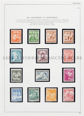 A Near Complete Set of Stamps from Poland,: A Near Complete Set of Stamps from Poland, dating 1925-1967 in five presentation albums together with Polish first day covers. Property from the Collection of the Eugene L. Slotkowski Family