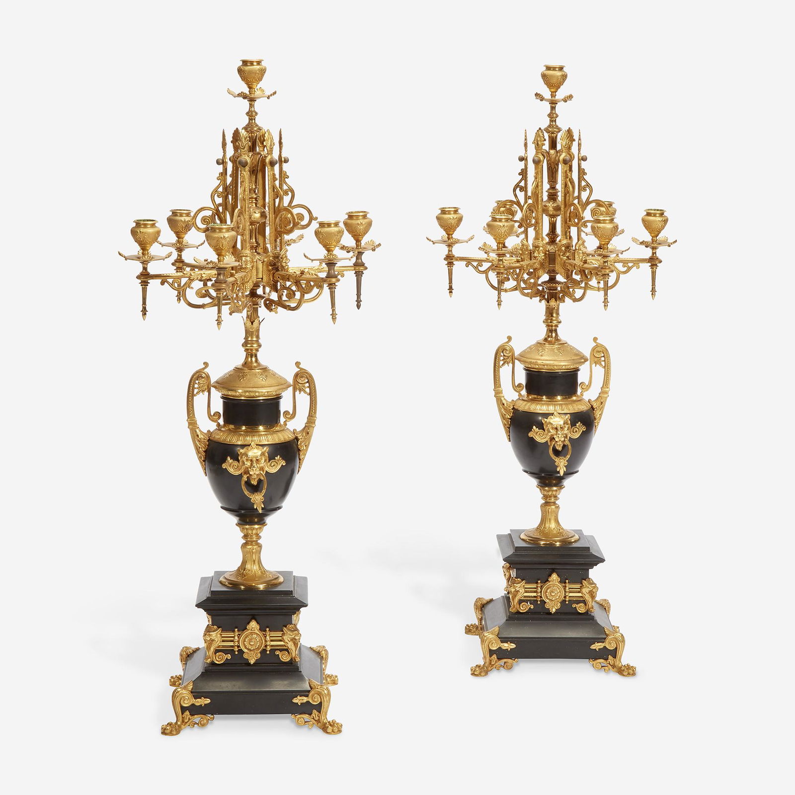 A Pair of Napoleon III Gilt-Bronze and Black Marble (1 of 1)