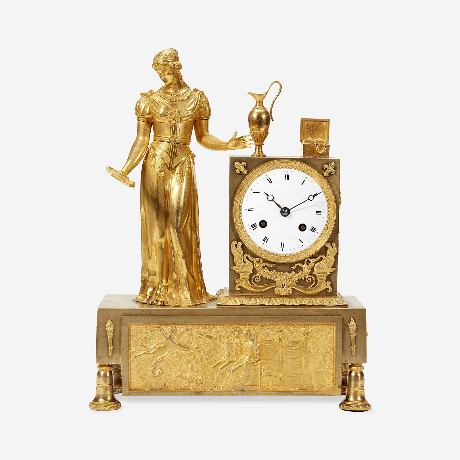 A French Gilt Bronze Mantel Clock 19th century (1 of 1)