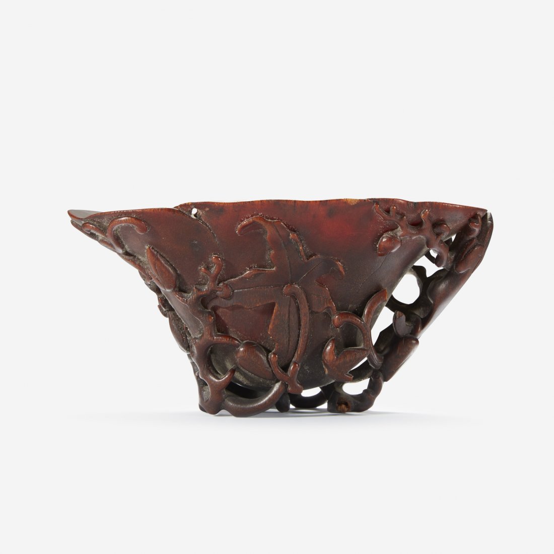 A Chinese Carved Rhinoceros Horn Libation Cup (1 of 4)