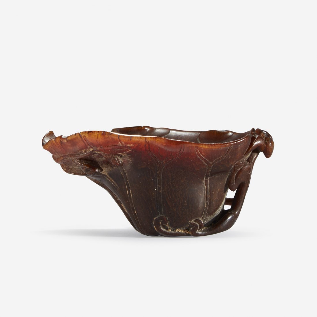 A Small Chinese Carved Rhinoceros Horn Libation Cup (1 of 4)