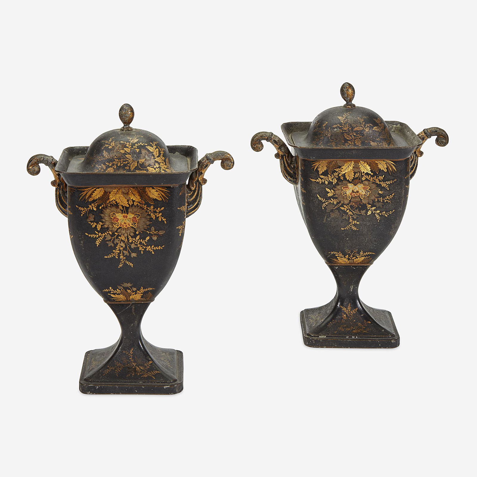 A Pair of Regency Tôle Peinte Covered Chestnut (1 of 1)