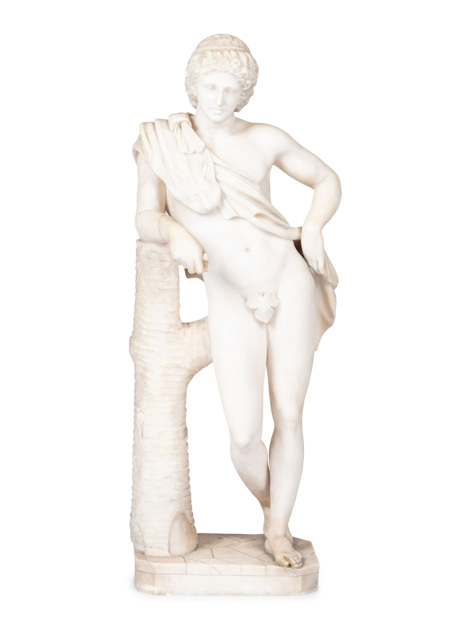A Continental Marble Figure of the Resting Satyr (1 of 4)