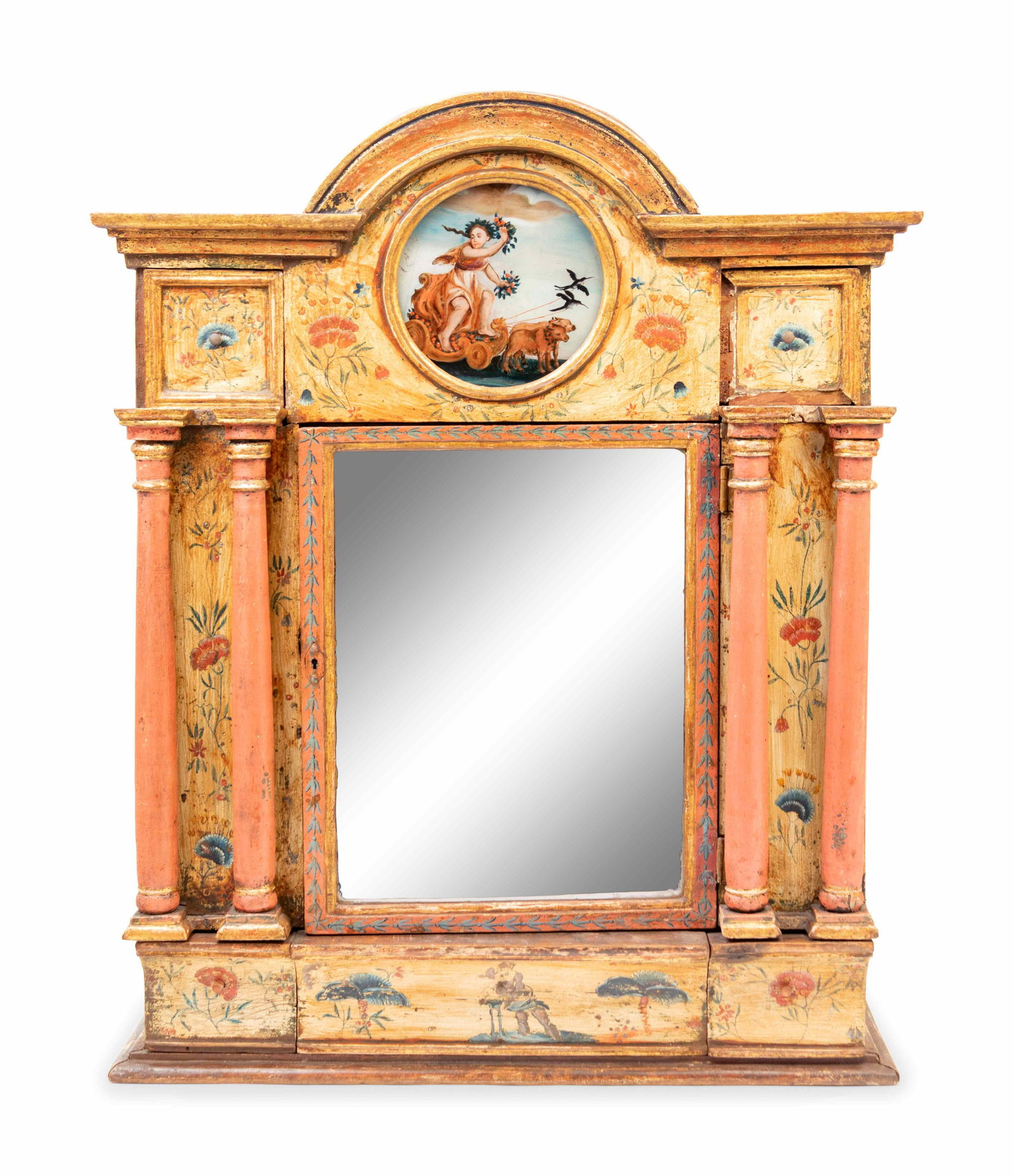 A Spanish Colonial Painted Wood Tabernacle Cabinet (1 of 4)