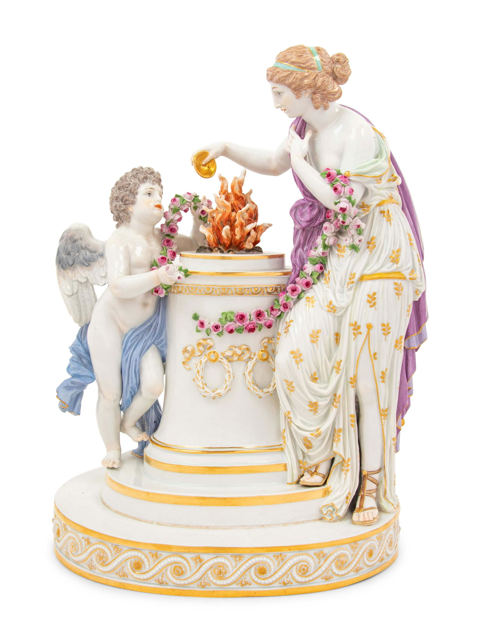 A Meissen Porcelain Figural Group of Sacrifice and (1 of 2)