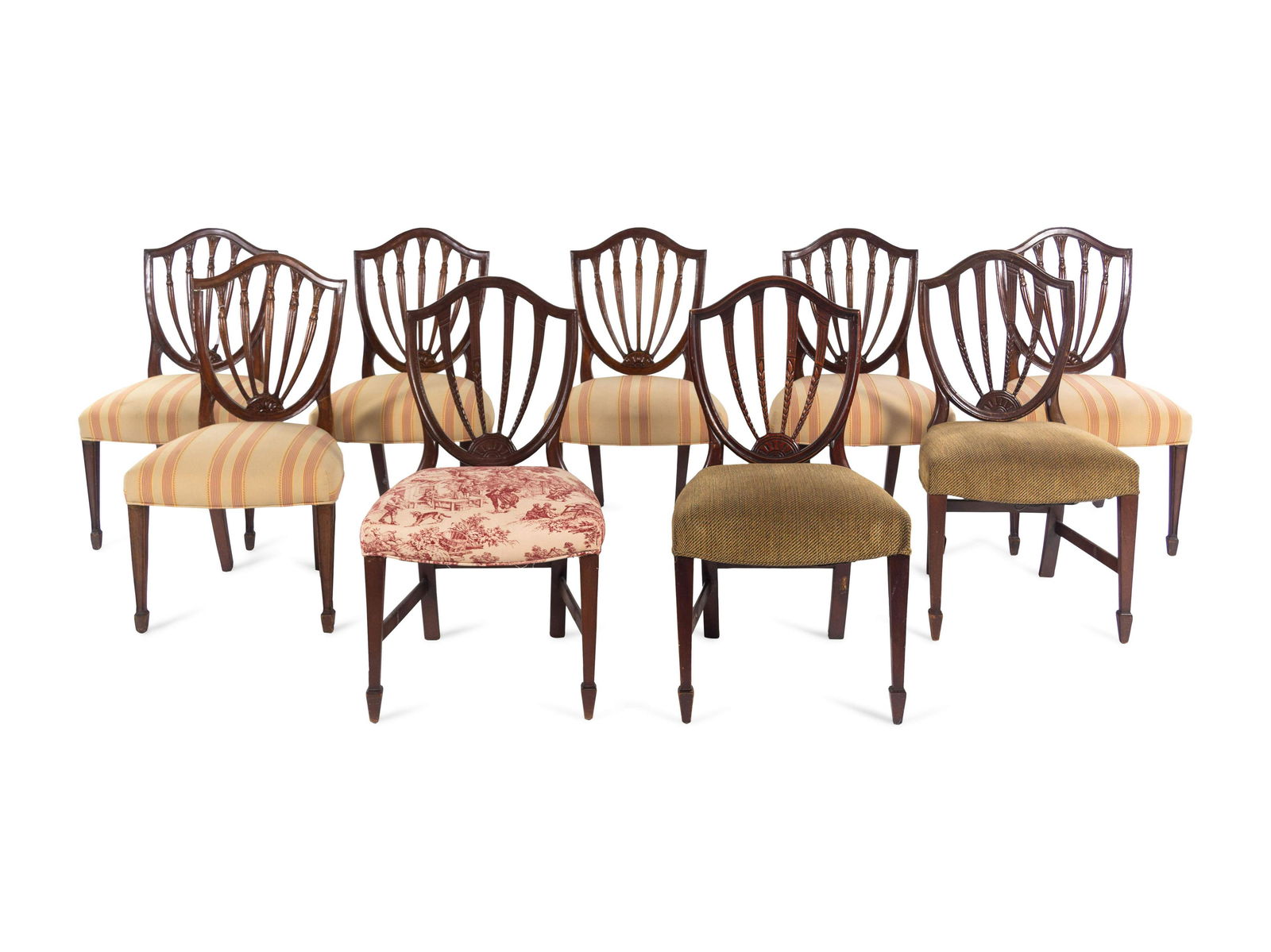 A Set of Nine George III Mahogany Dining Chairs (1 of 4)