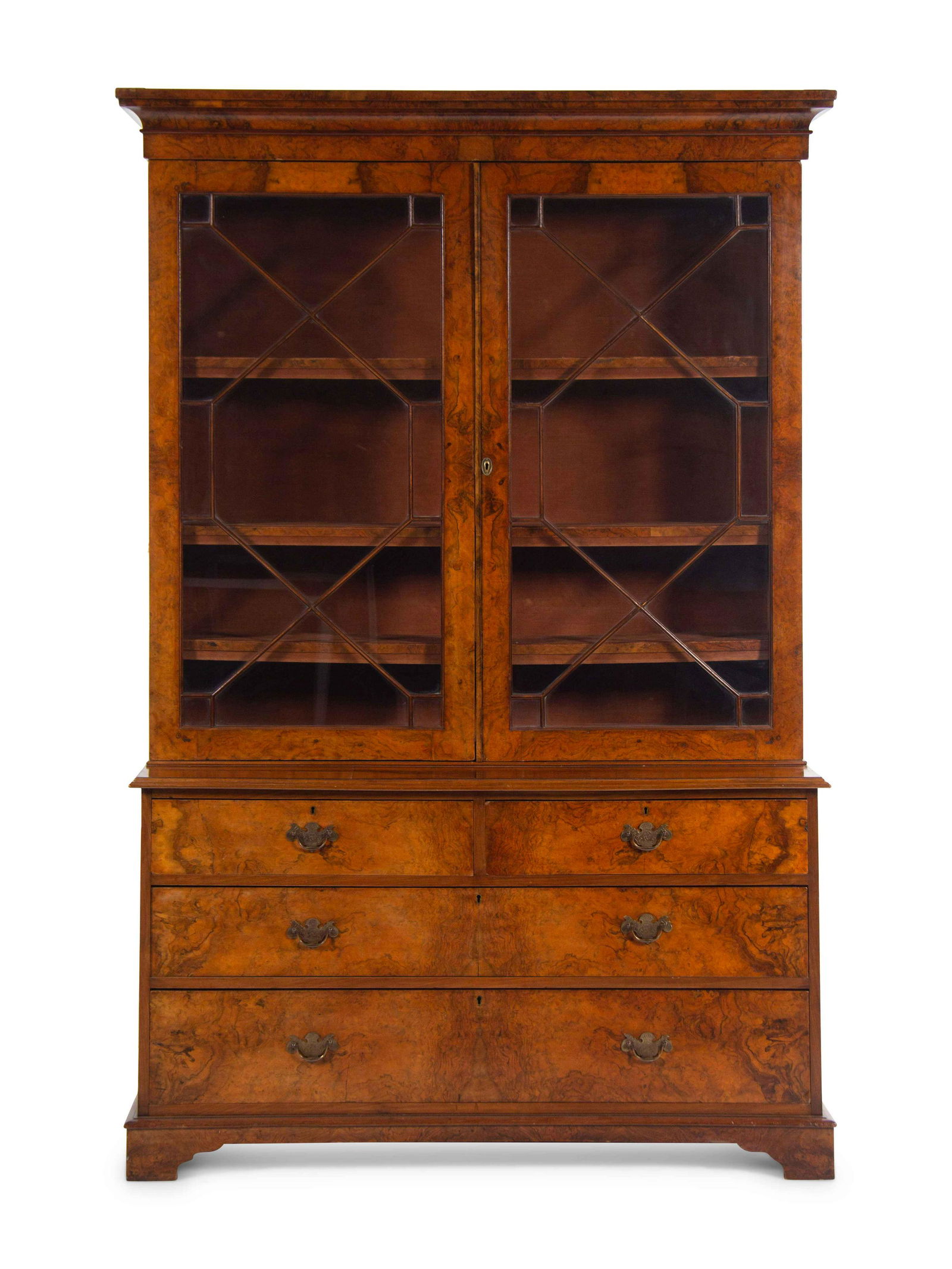 A Late George III Burl Walnut Bookcase (1 of 3)