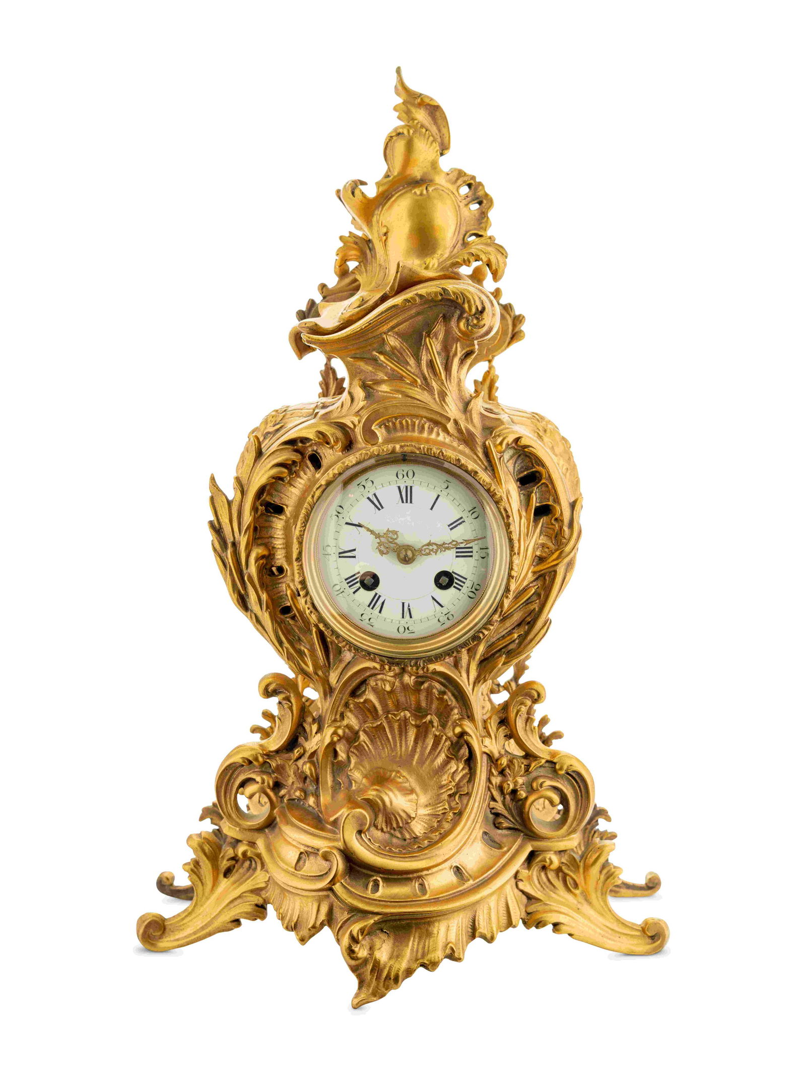 A Louis XV Style Gilt Bronze Mantel Clock (1 of 4)