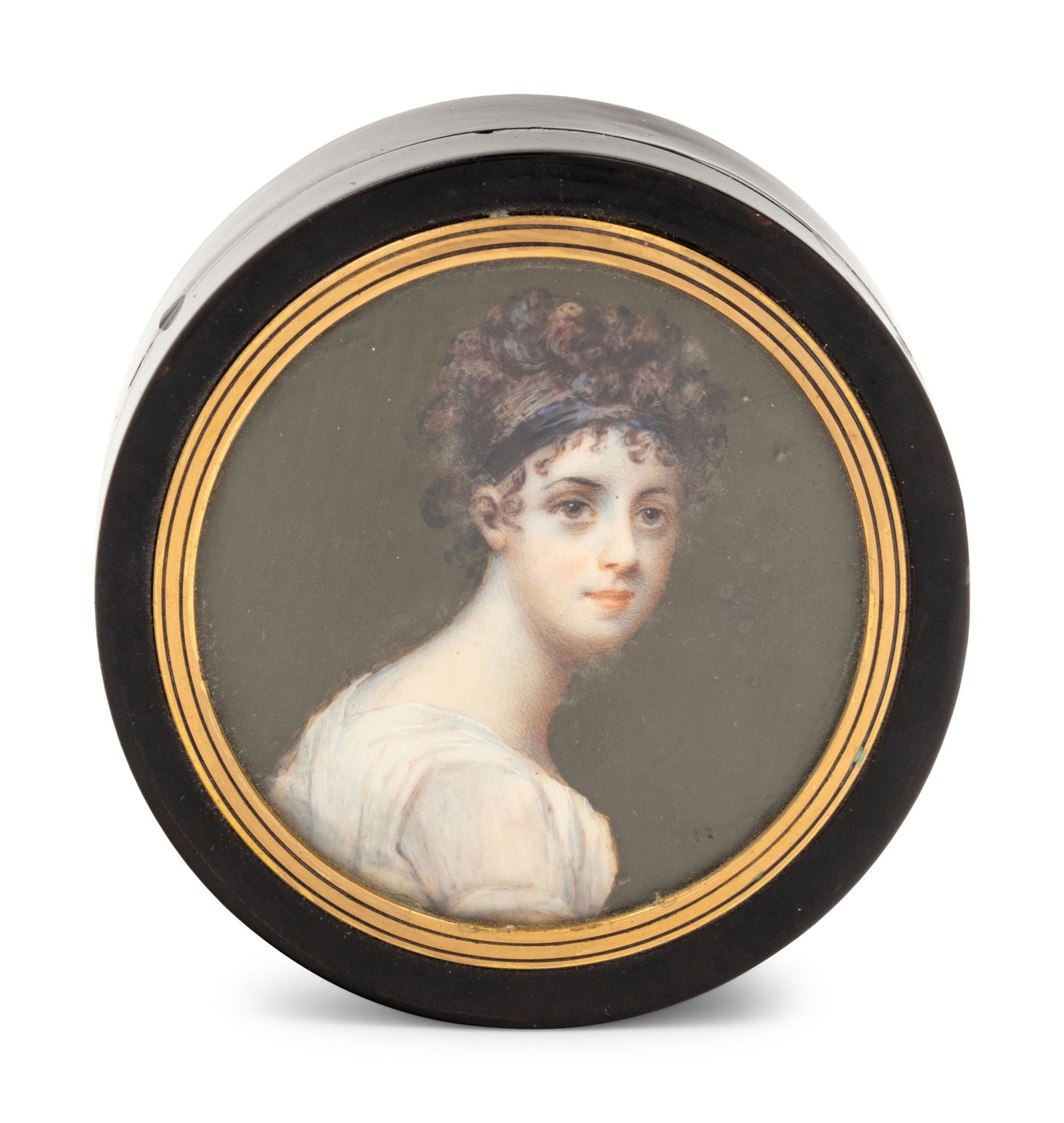 A Continental Gilt Metal Mounted and Portrait Miniature (1 of 3)