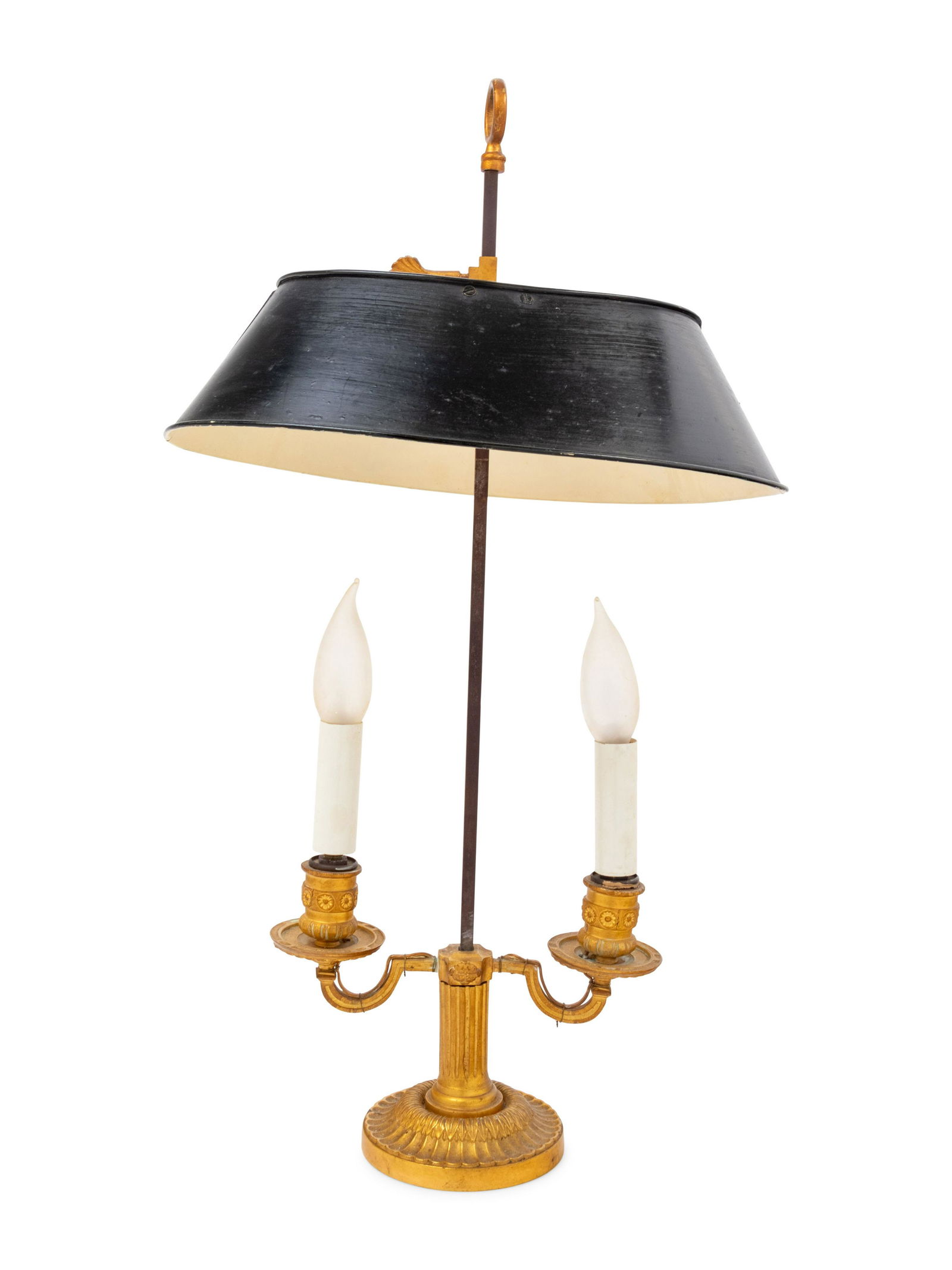 An Empire Style Gilt Bronze Two-Light Bouillotte Lamp (1 of 2)