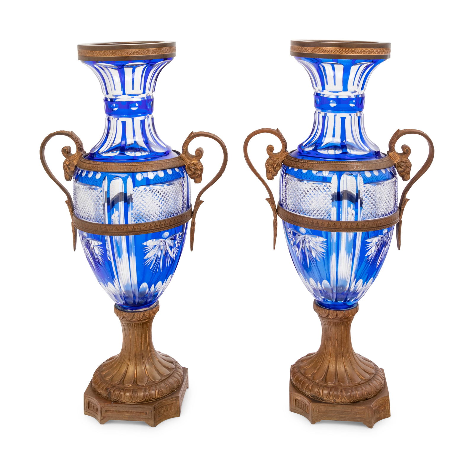 A Pair of French Gilt Bronze Mounted Cobalt (1 of 2)