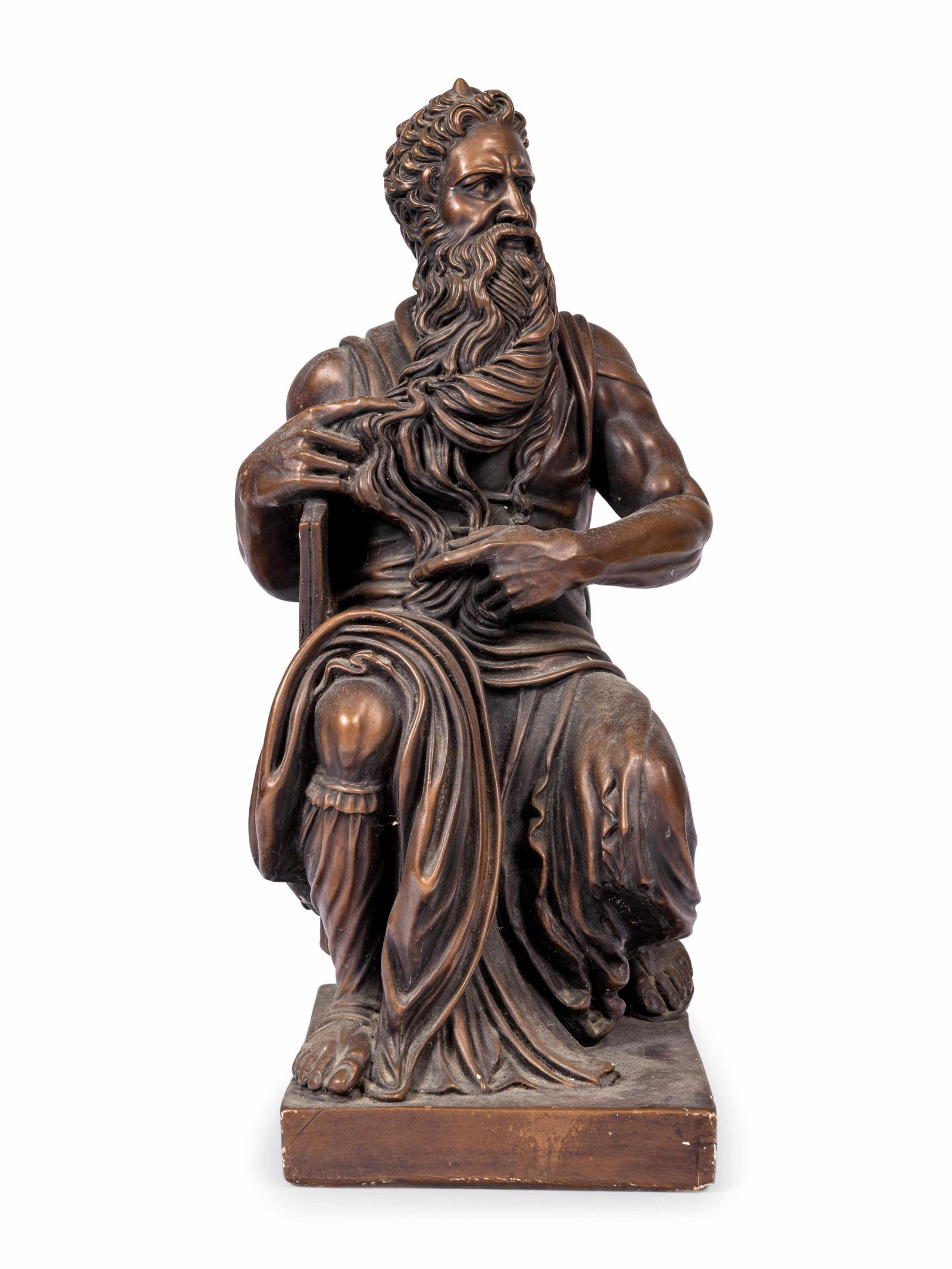 A Continental Bronze Figure of Moses After Michelangelo (1 of 6)