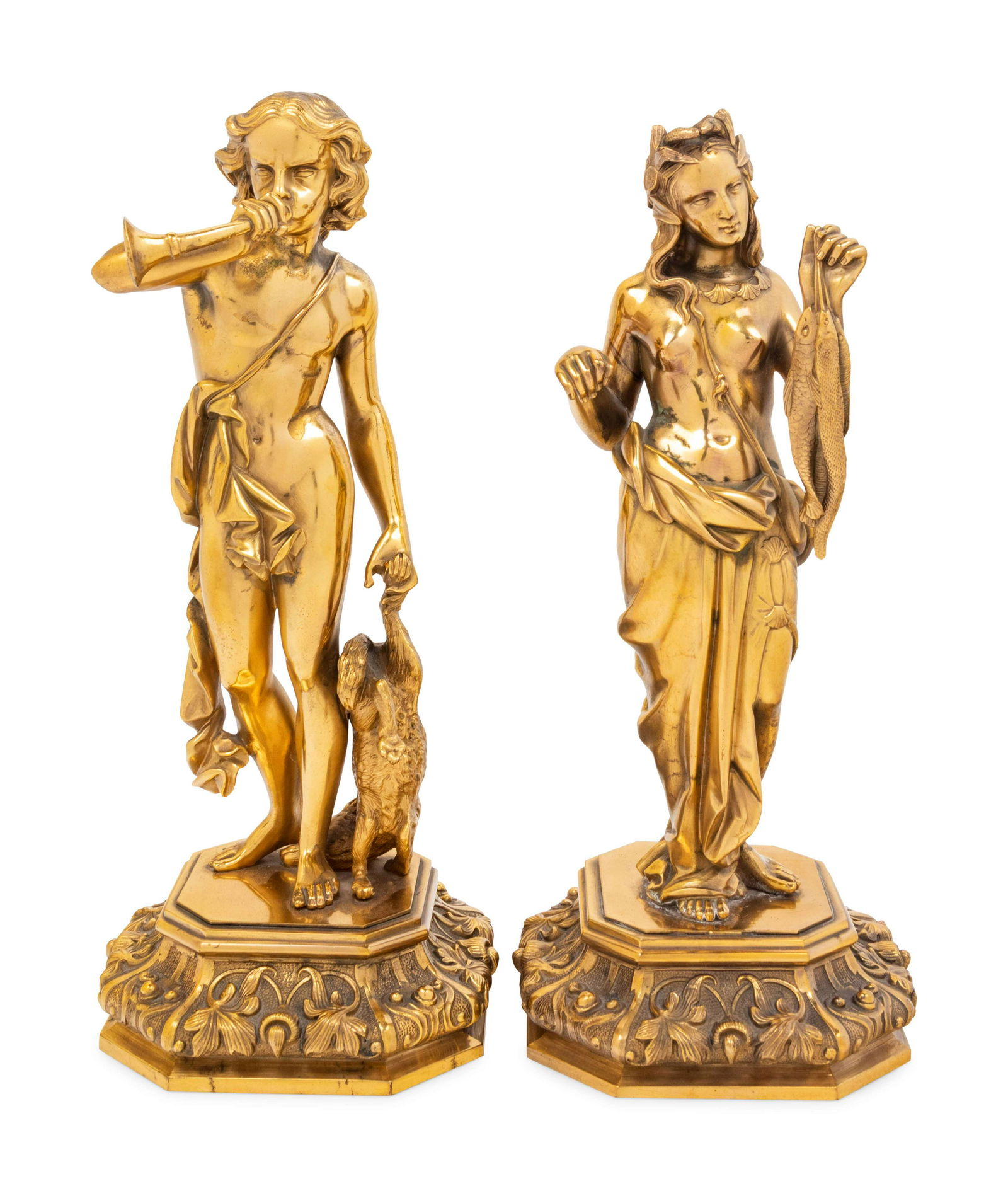 A Pair of Continental Gilt Bronze Figures (1 of 4)