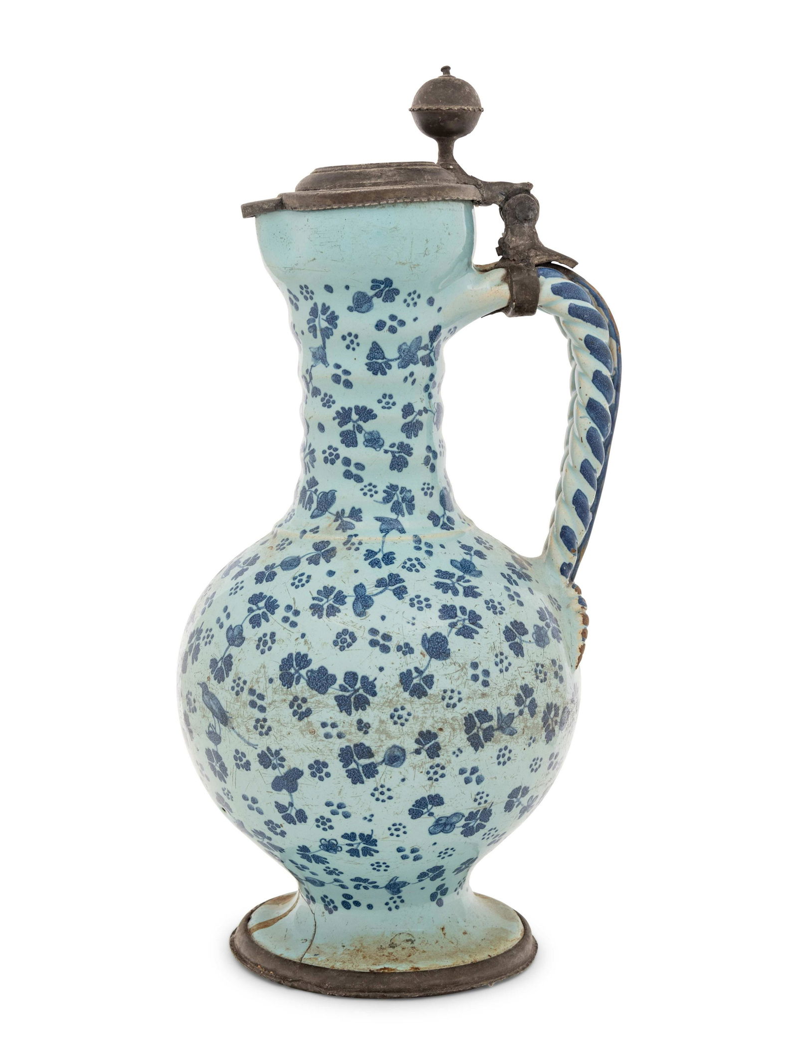 A Pewter Mounted Delft Pottery Tankard (1 of 4)