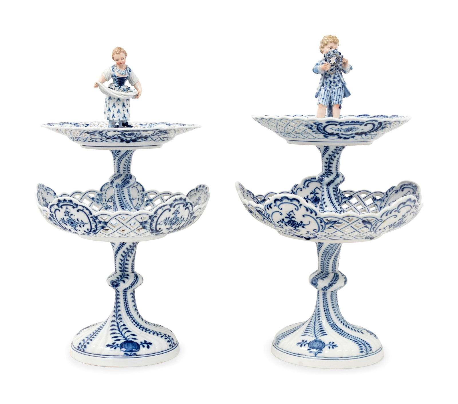 A Pair of Meissen Porcelain Dessert Stands (1 of 3)
