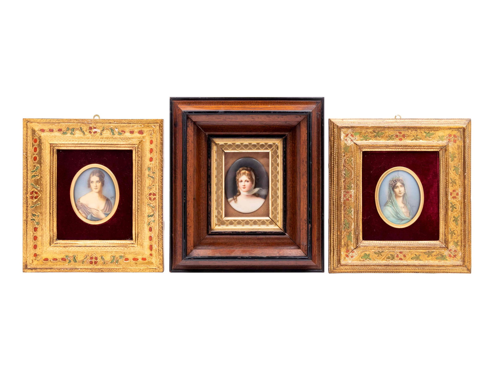 Three Porcelain Portrait Plaques (1 of 4)