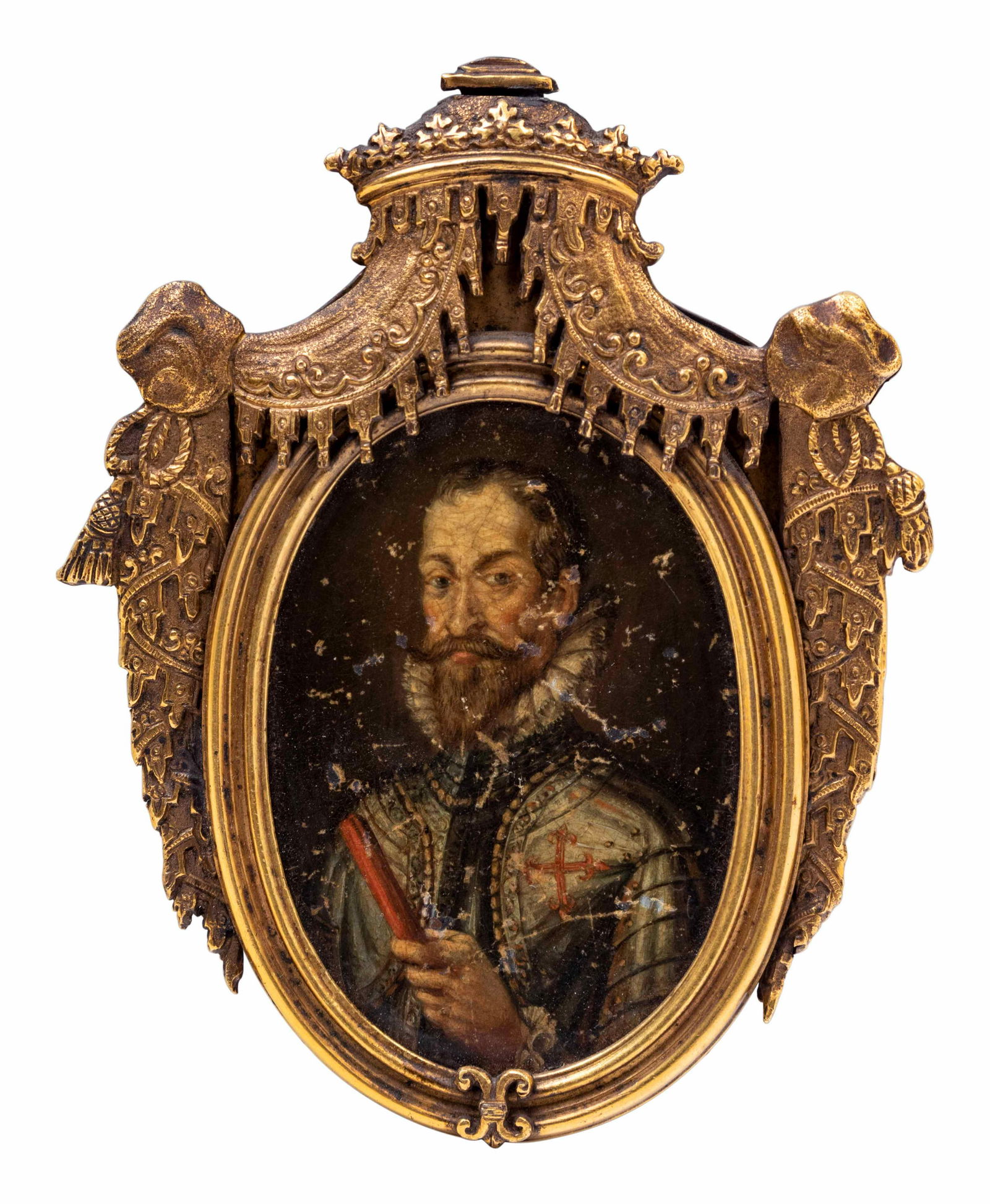 A Miniature Portrait on Copper in a Gilt Bronze Frame (1 of 2)