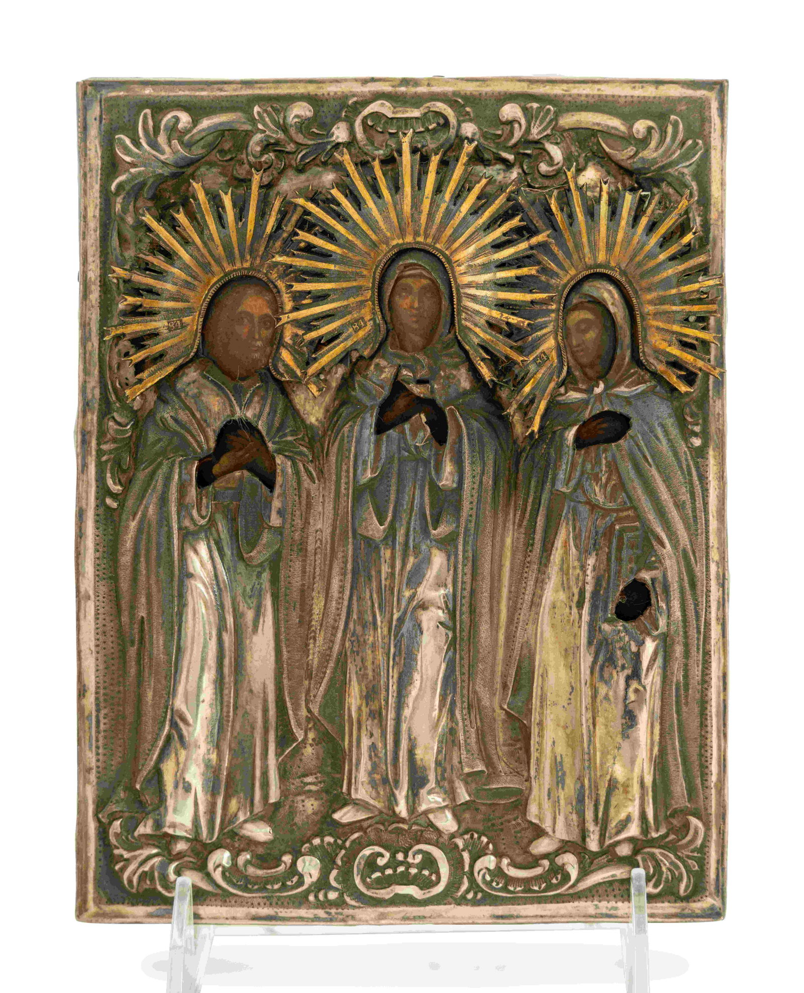 A Russian Silver Oklad Icon (1 of 3)