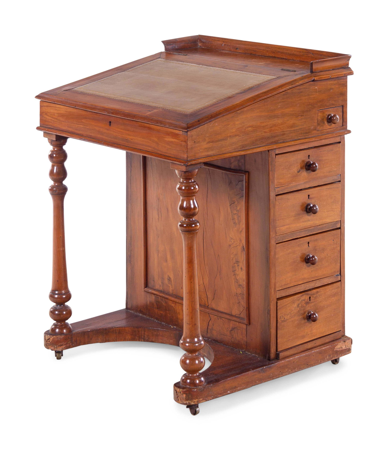 An English Mahogany Davenport Desk: An English Mahogany Davenport Desk 19th Century Height 33 x width 24 x depth 24 inches.