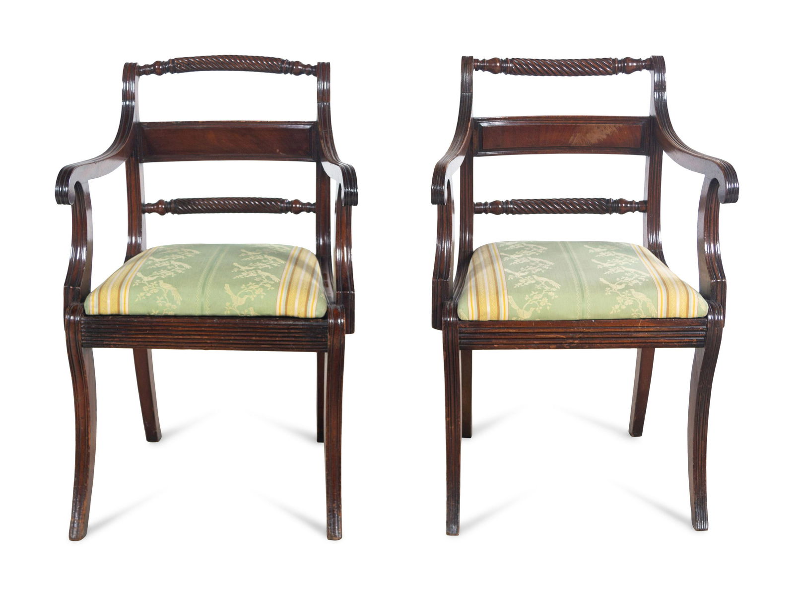 A Pair of Regency Twist-Carved Mahogany Armchairs (1 of 3)