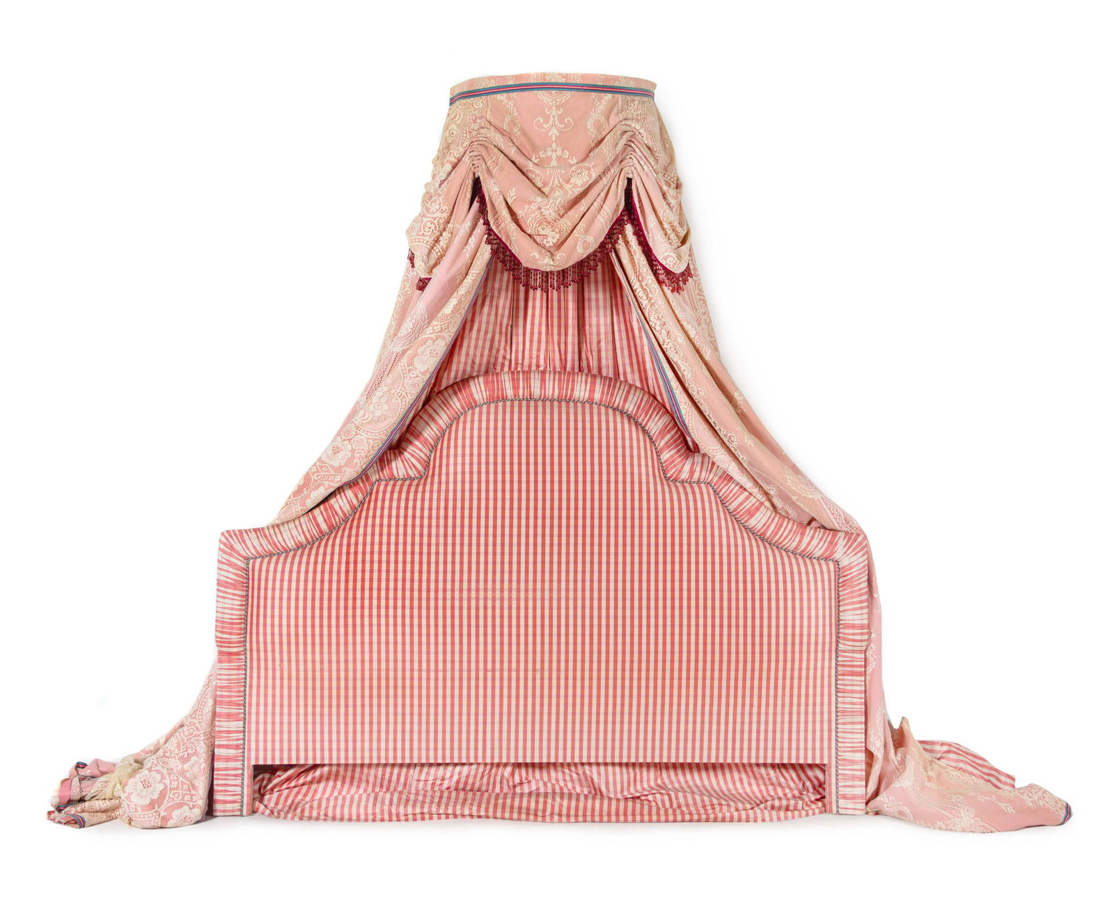 A King Size Upholstered Headboard, Baldachin and Bed (1 of 2)