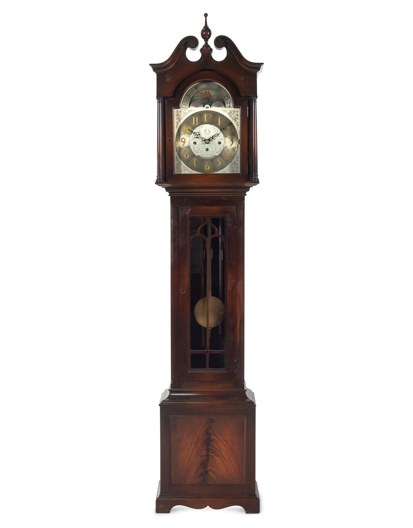 A Chippendale Style Mahogany Five-Tube Tall Case Clock (1 of 3)