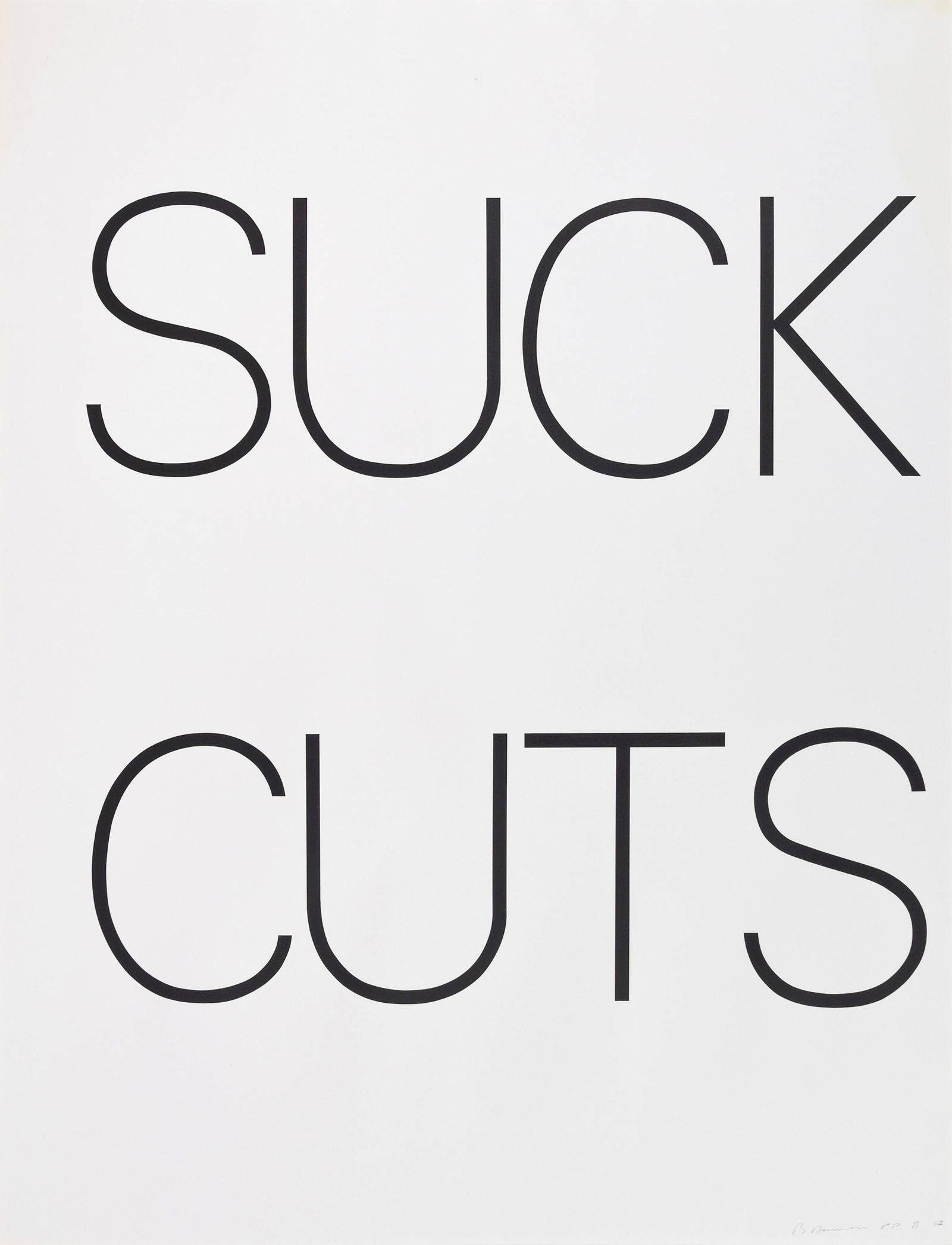 Bruce Nauman (American, b. 1941) Suck Cuts, 1973 (1 of 3)