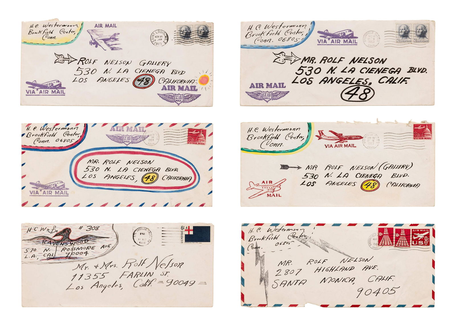 HC Westermann (American, 1922-1981) Untitled (To Rolf (1 of 5)