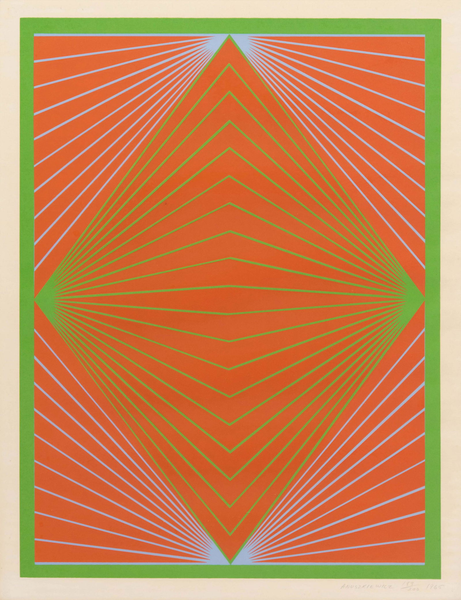 Richard Anuszkiewicz (American, 1930-2020) Diamond (1 of 5)