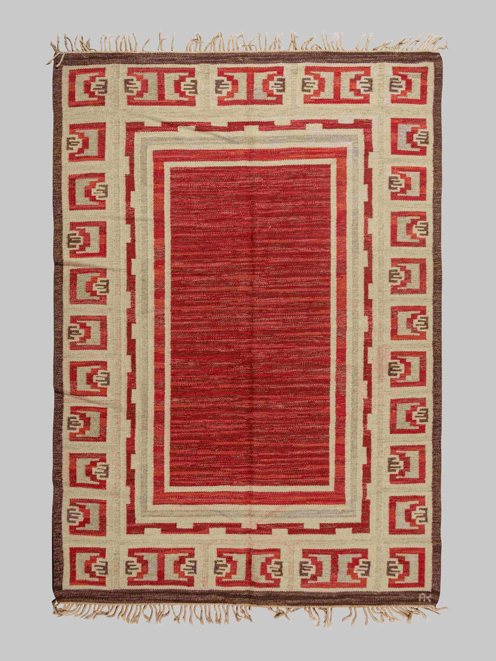 Swedish Mid 20th Century Flatweave Rug (1 of 3)