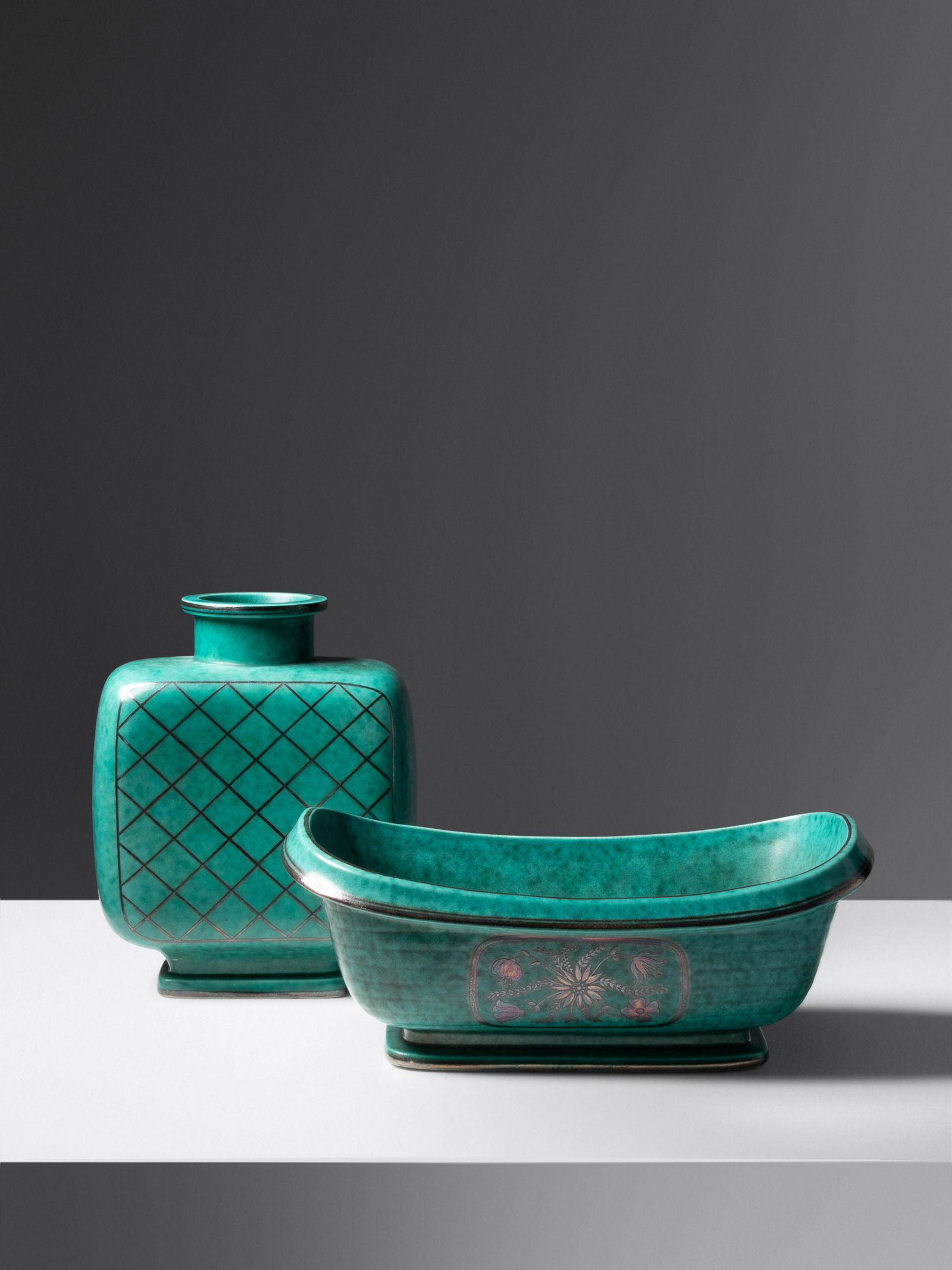 Wilhelm Kage (Swedish, 1889-1960) Two Argenta Vessels (1 of 3)