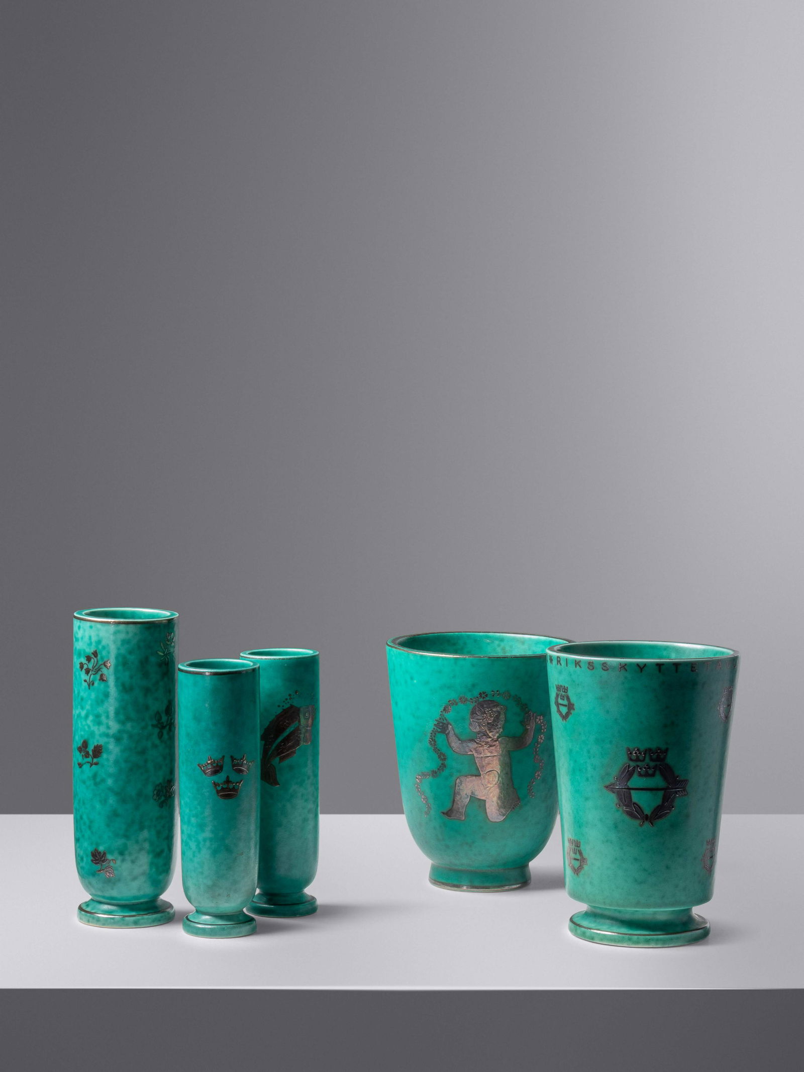 Wilhelm Kage (Swedish, 1889-1960) Five Argenta Pieces (1 of 2)