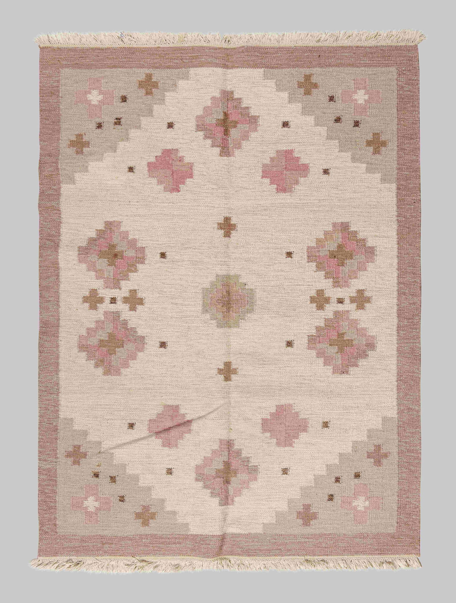 Swedish Mid 20th Century Flatweave Rug (1 of 2)