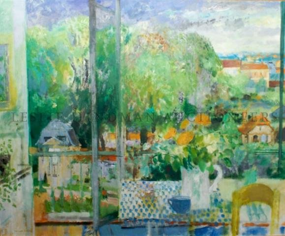 Jacques Petit, (French, 20th century), Warm Afternoon: Jacques Petit (French, 20th century) Warm Afternoon oil on canvas signed (lower left) 31 1/4 x 38 1/2 inches.