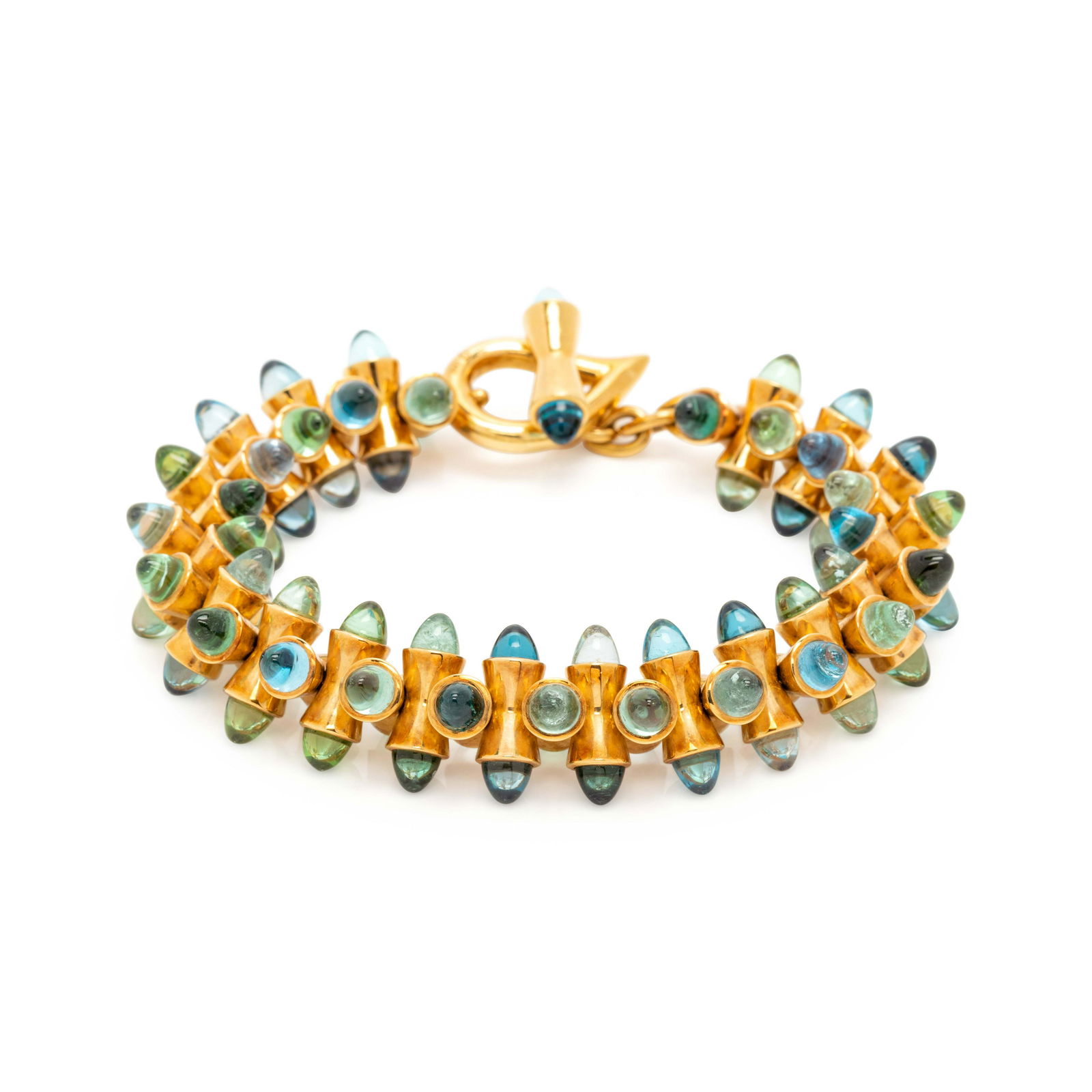 TAMARA COMOLLI, YELLOW GOLD AND TOURMALINE BRACELET (1 of 2)