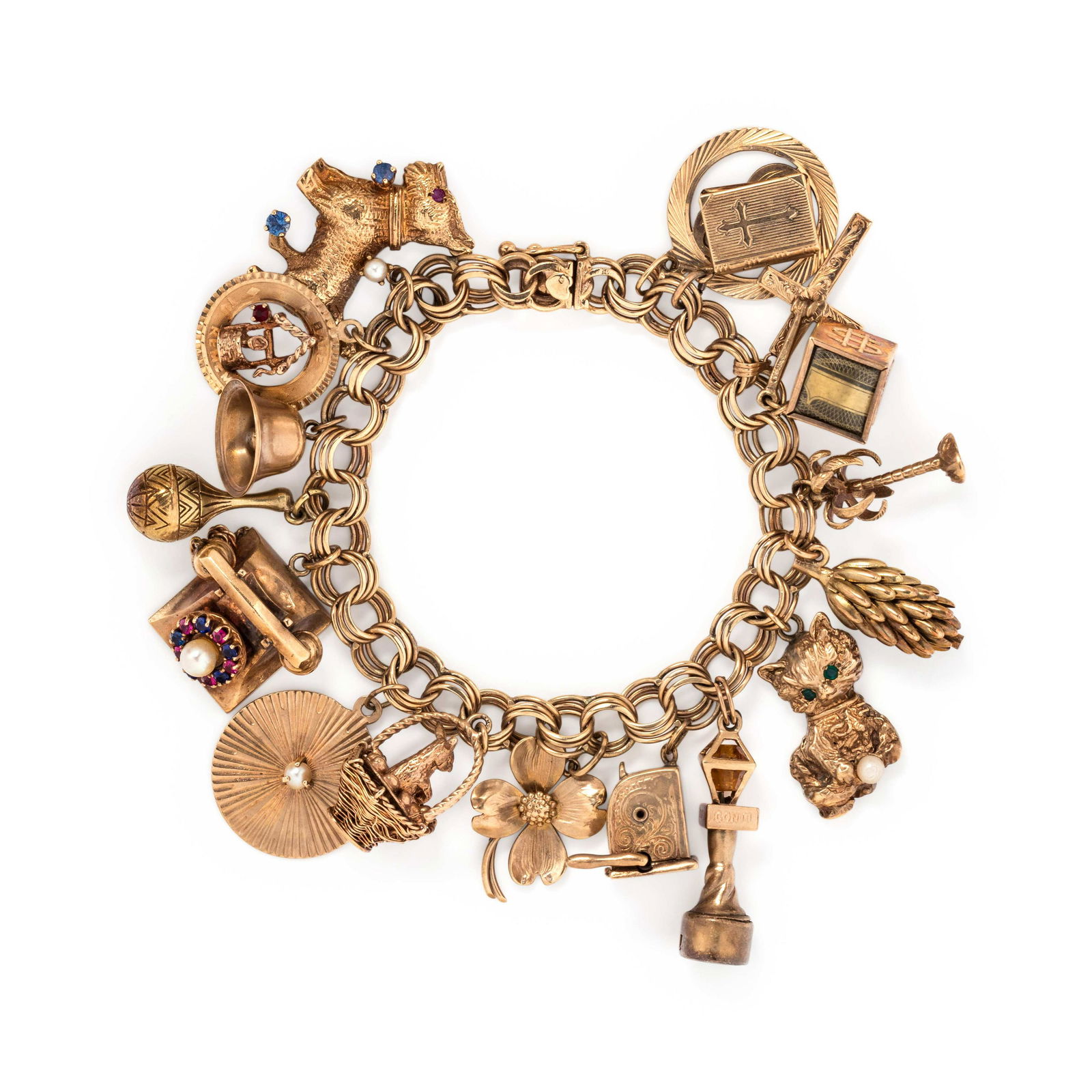 YELLOW GOLD CHARM BRACELET (1 of 2)