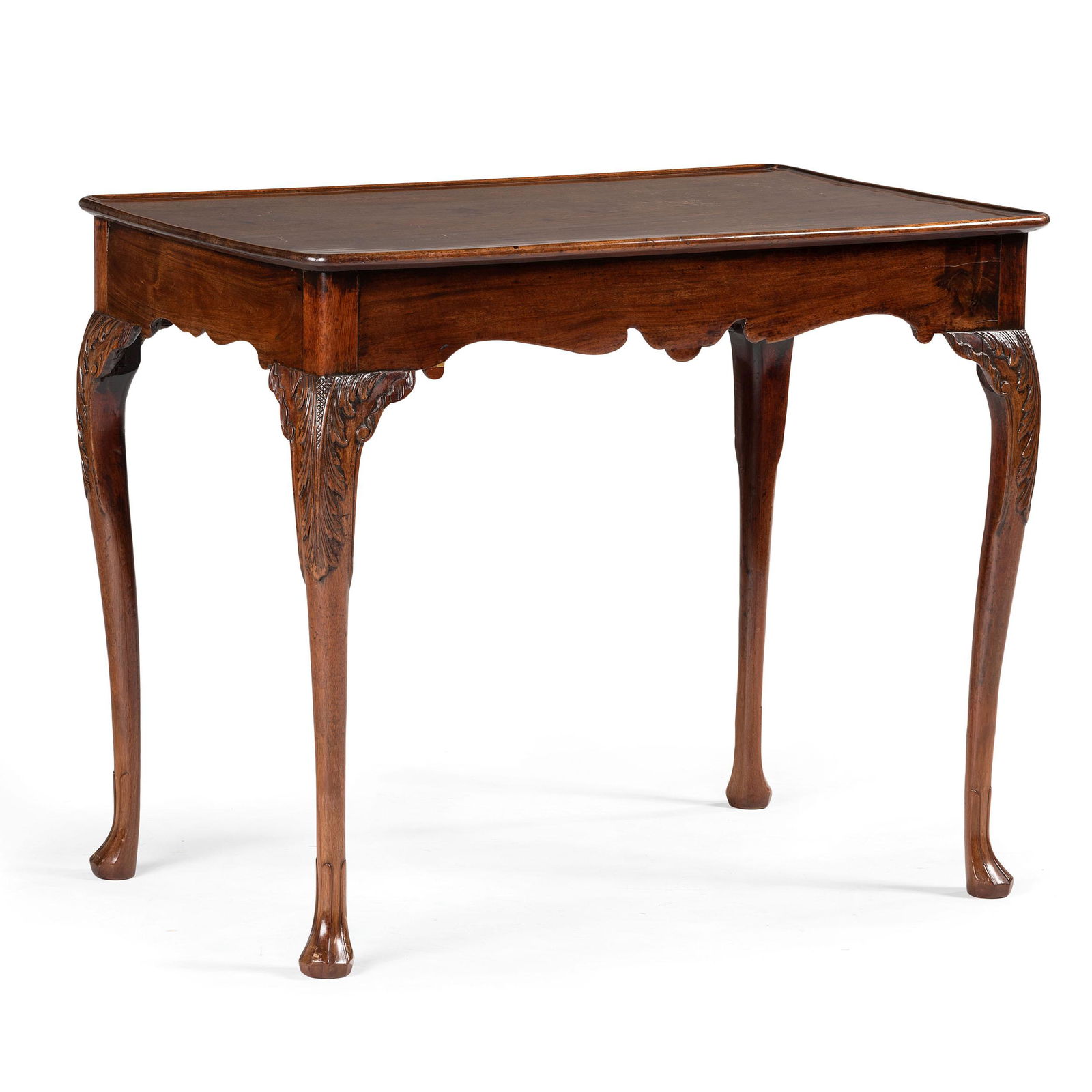 An Irish George III Carved Mahogany Dished Top Tea (1 of 3)