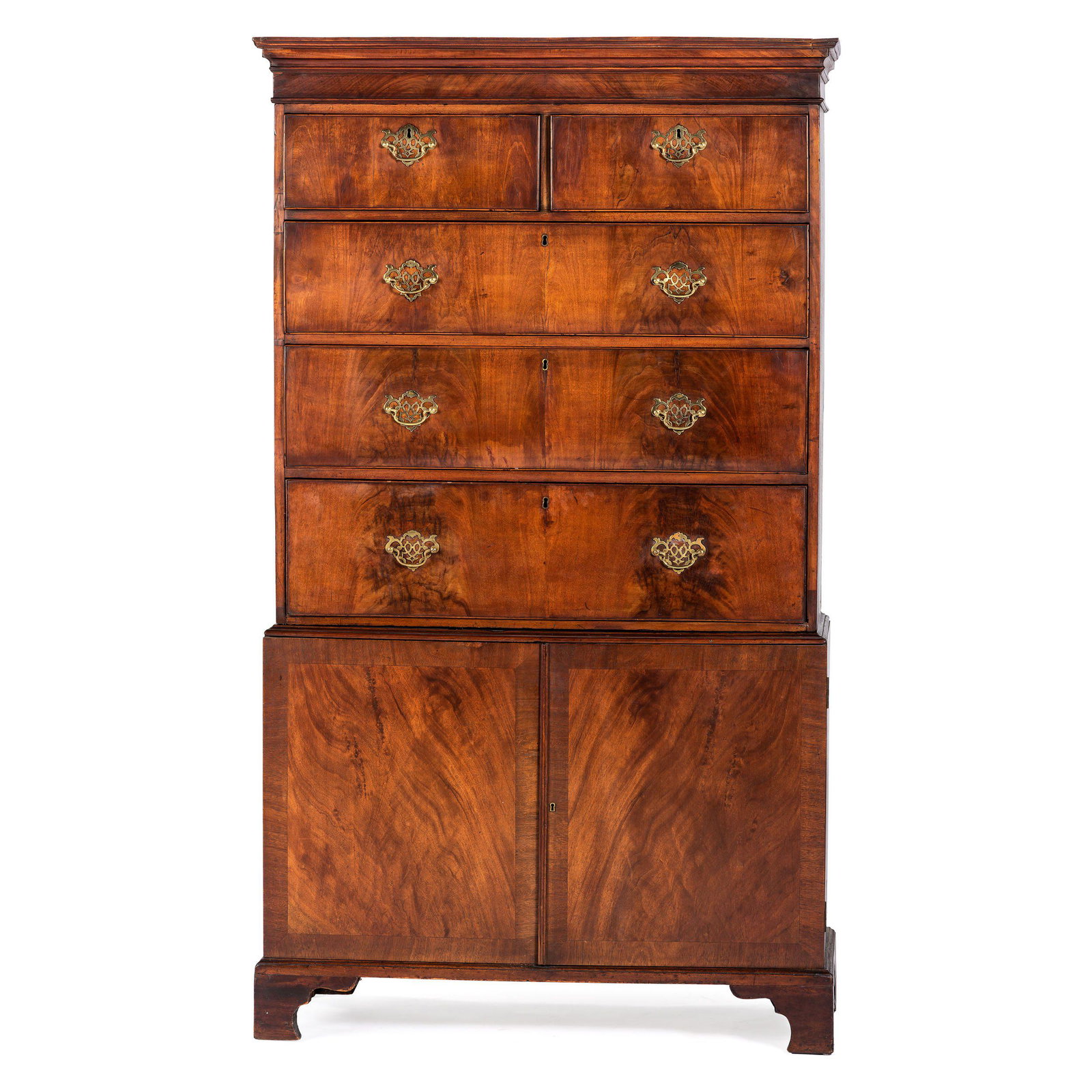 An English Mahogany Secretary Desk: An English Mahogany Secretary Desk 19th Century Height 80 1/2 x width 46 1/2 x depth 21 inches. 
