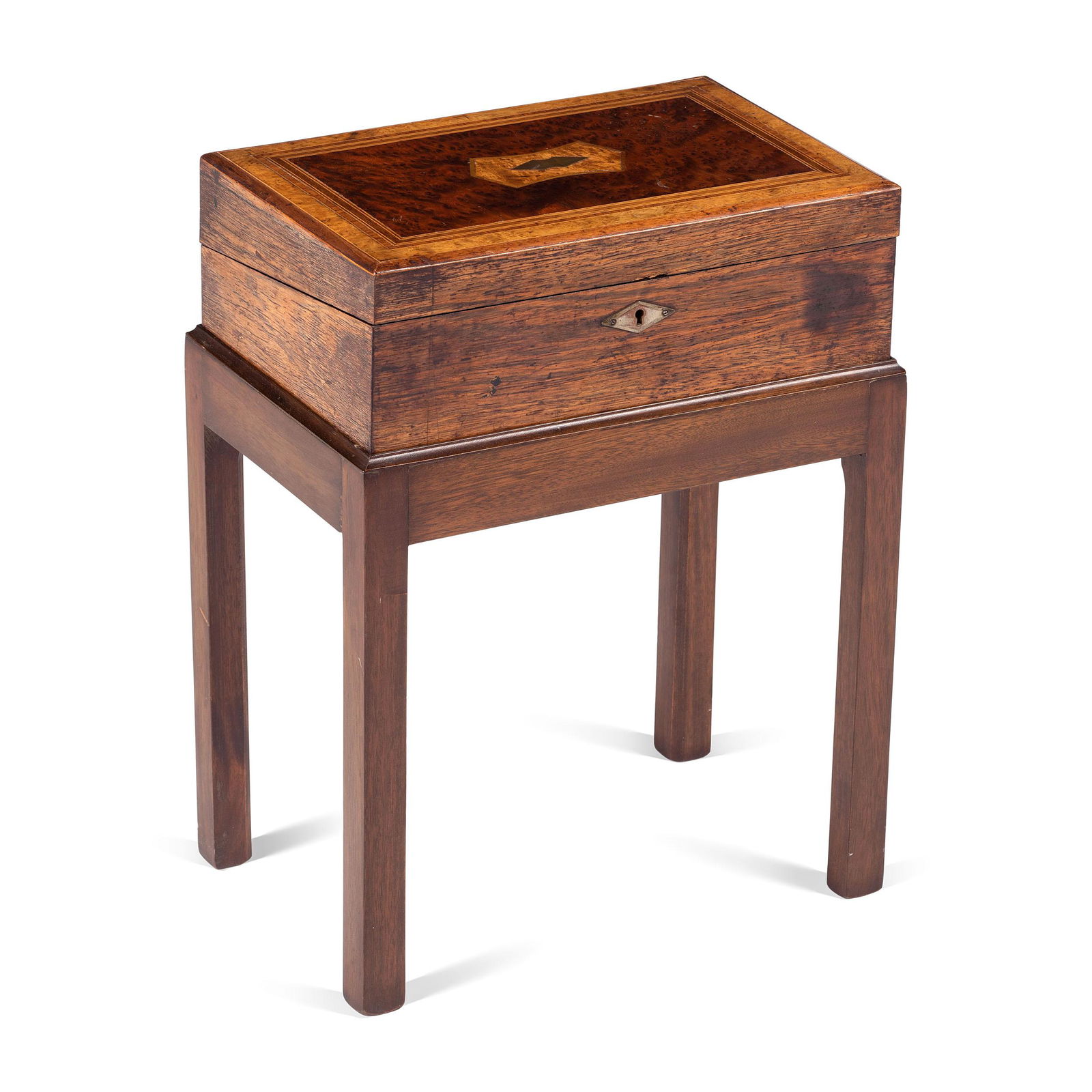 An English Burl Lap Desk on Frame (1 of 4)