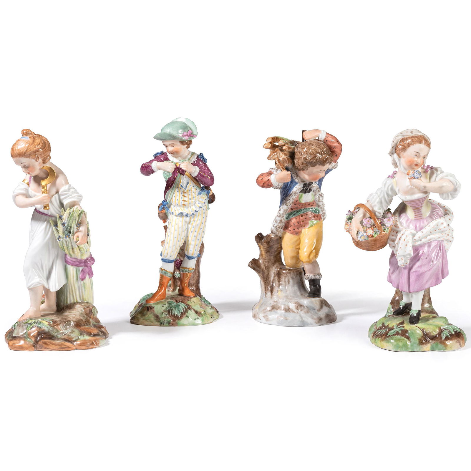 Four Royal Copenhagen Porcelain Figures Allegorical of (1 of 5)