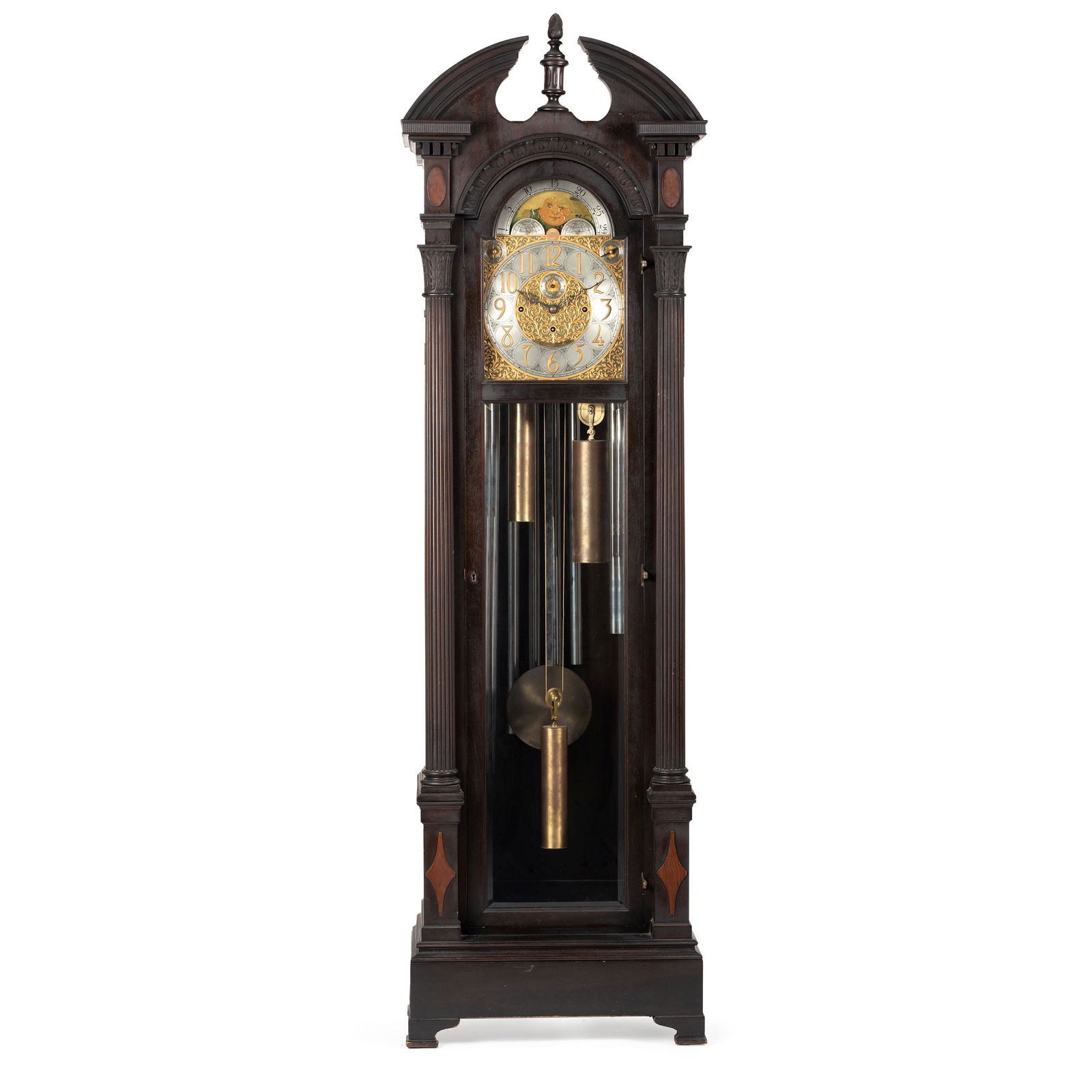 An American Mahogany Nine-Tube Tall Case Clock by (1 of 7)